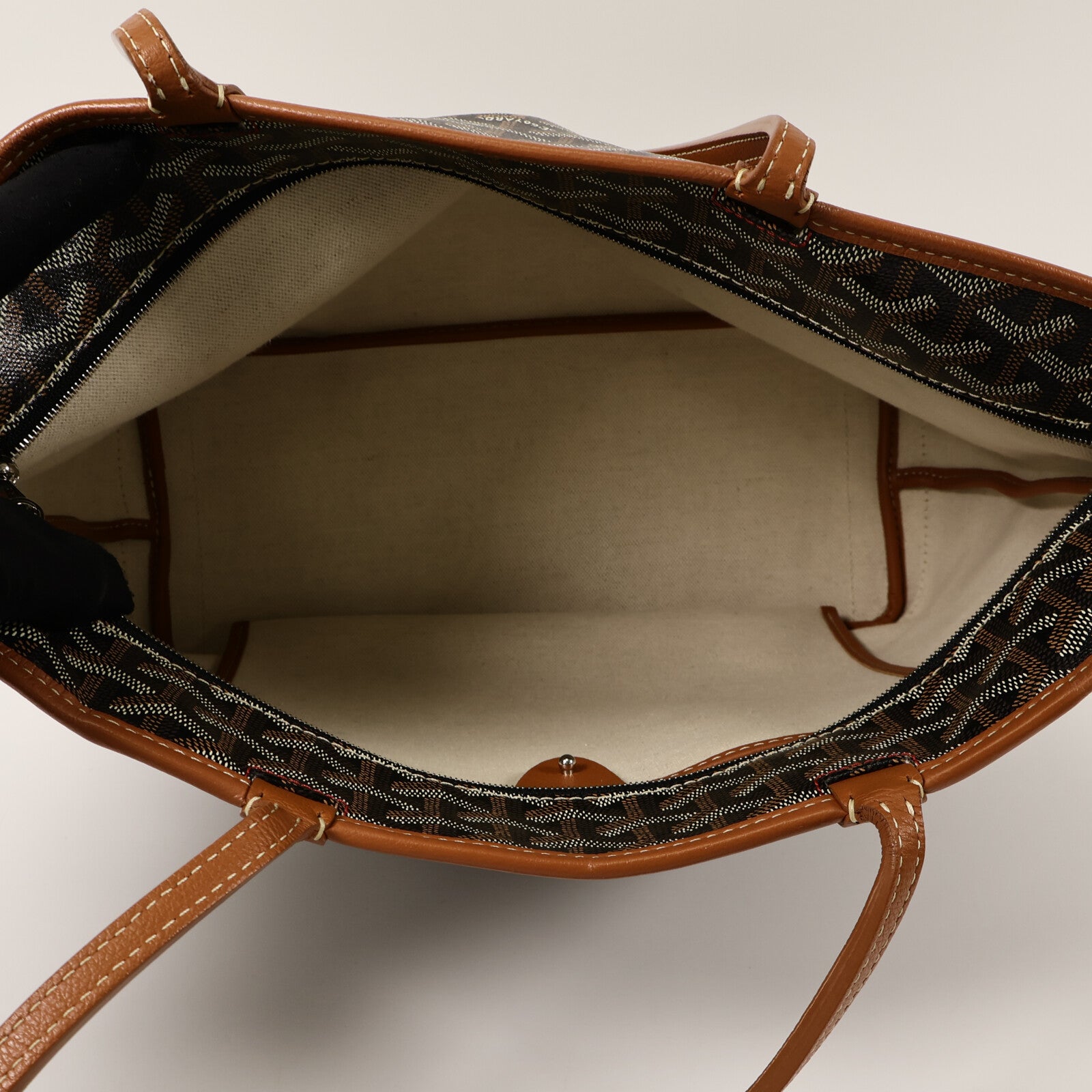 GOYARD 牛皮皮革/塗層帆布Artois PM手挽袋