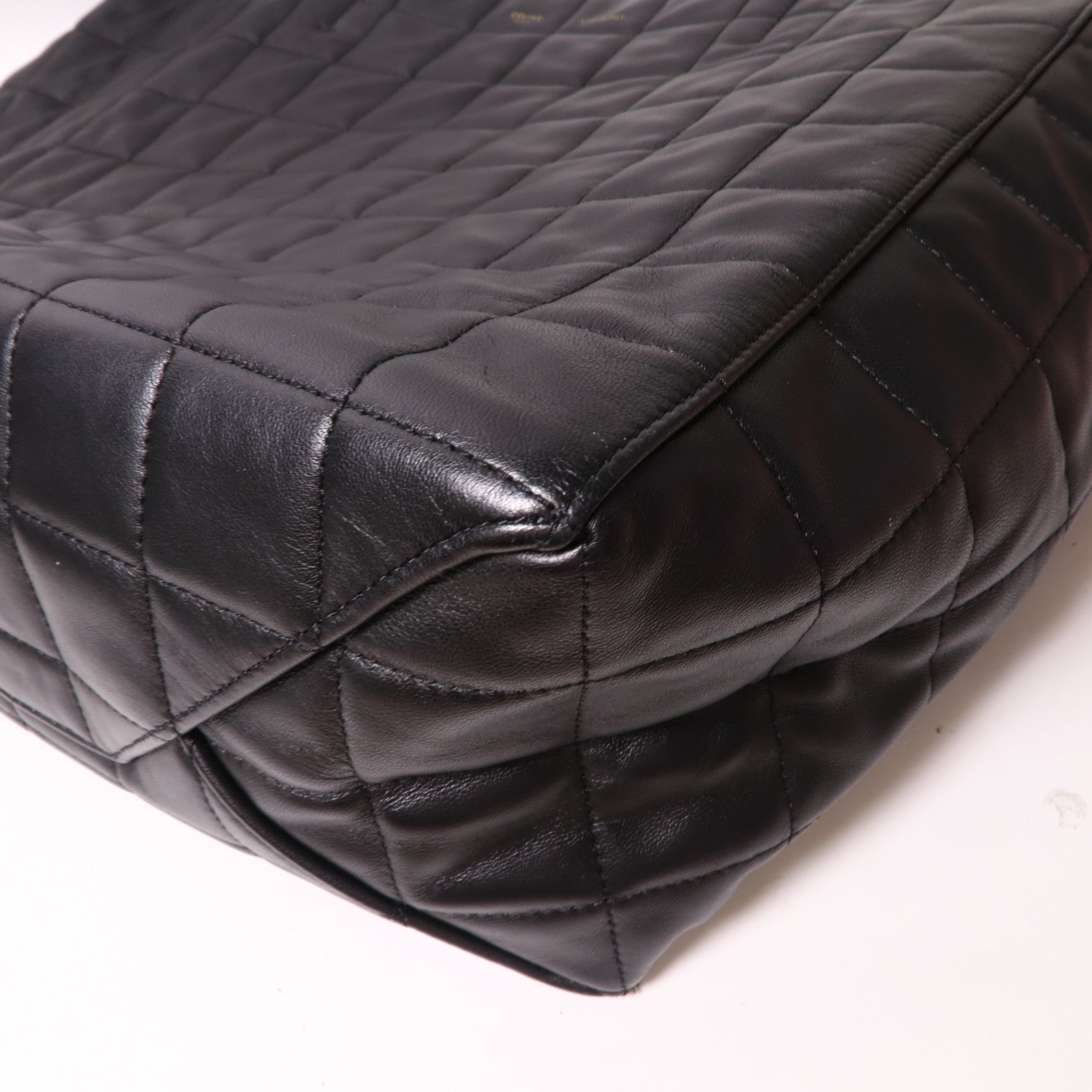 CELINE 羊皮皮革Shoulder Bag金扣肩背袋黑色