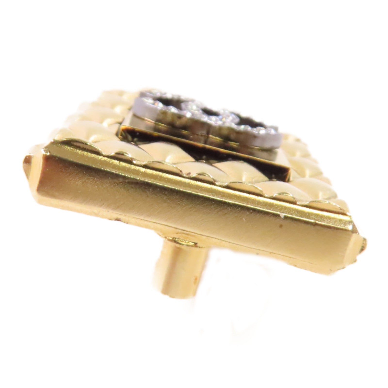 CHANEL 金屬/仿珍珠Coco Chanel Brooch金扣胸針金色