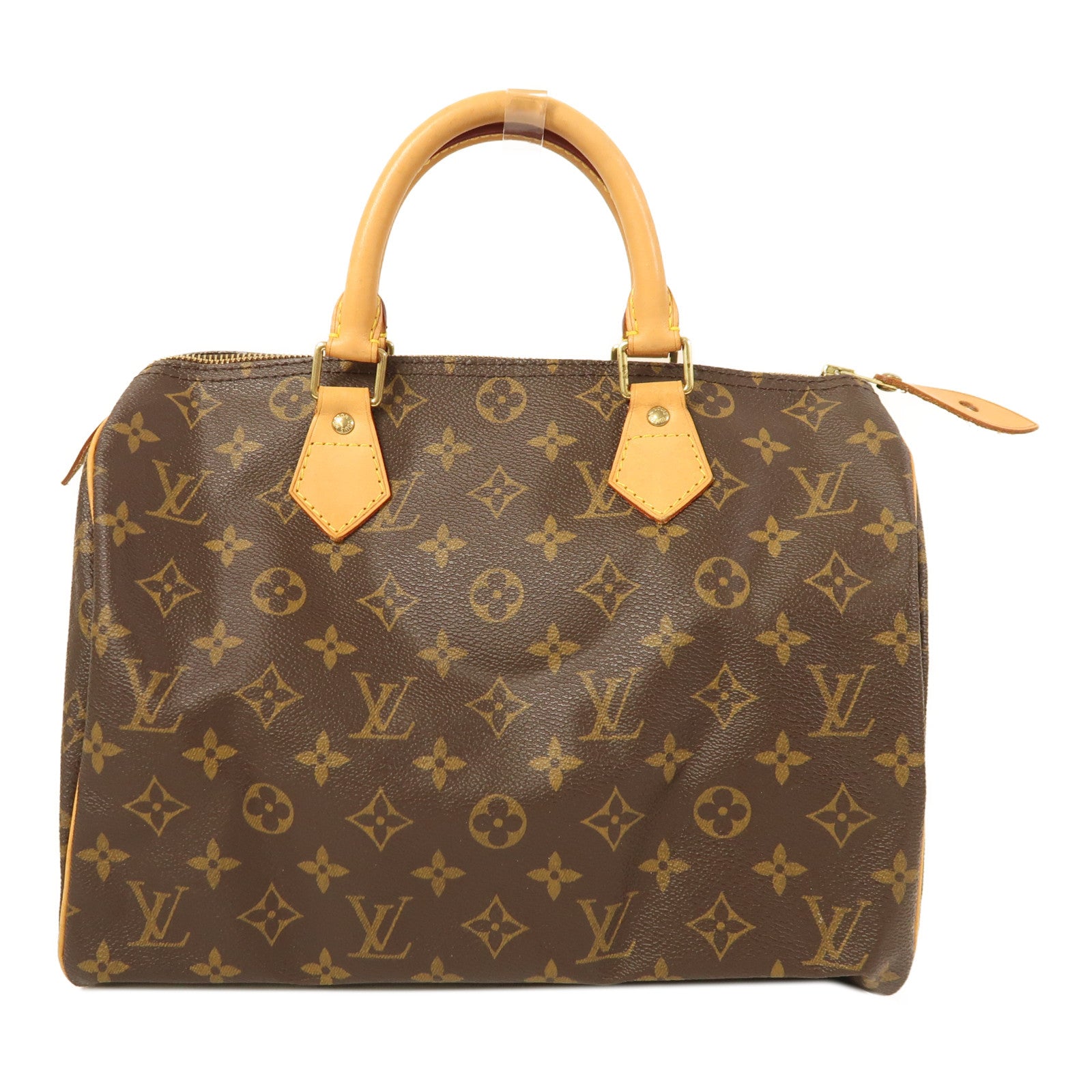 LOUIS VUITTON Monogram Speedy 30金扣手挽袋棕色