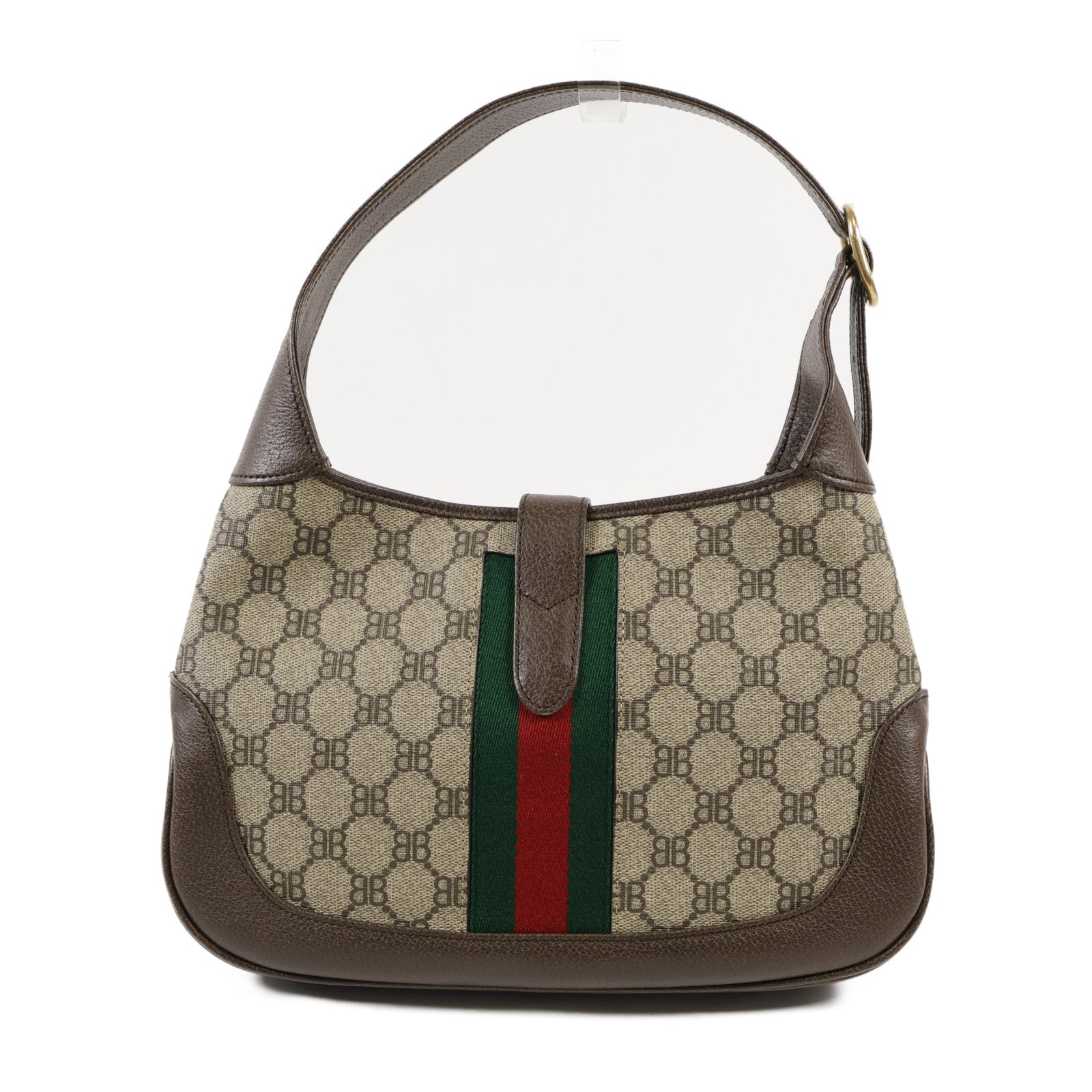 BALENCIAGA 塗層帆布Hacker Hobo Small金扣手挽袋