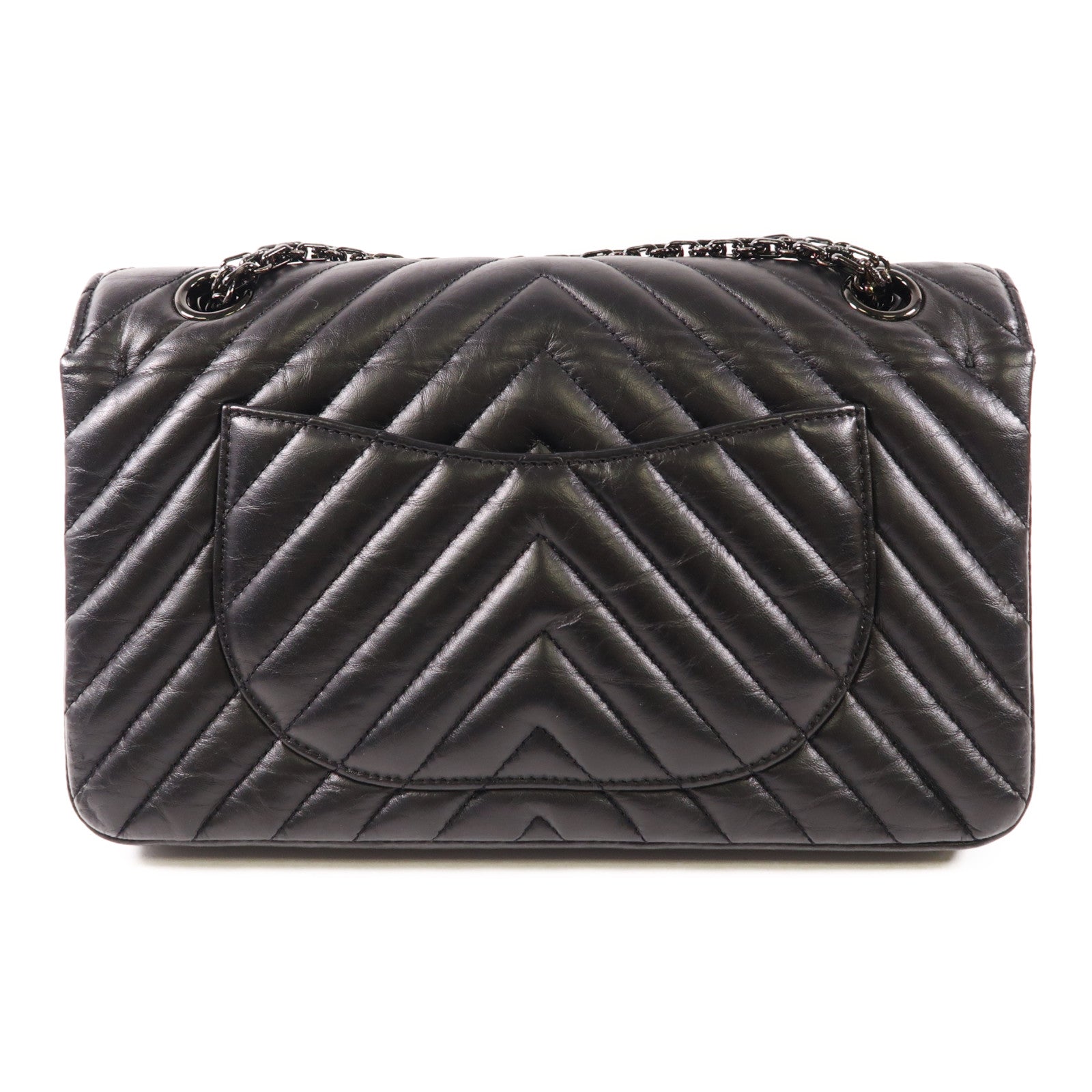 CHANEL 牛皮皮革2.55鏈帶肩背袋