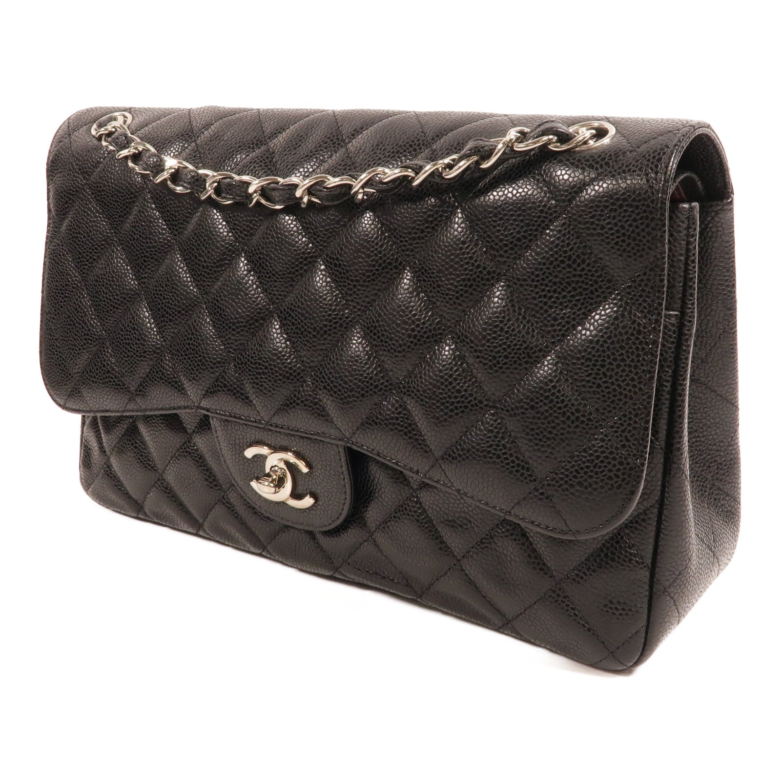 CHANEL 牛皮皮革Large Classic鏈帶肩背袋