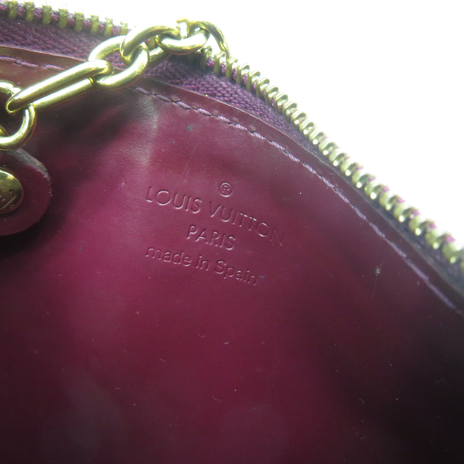 LOUIS VUITTON Monogram Vernis Coin Purse金扣零錢包紫色