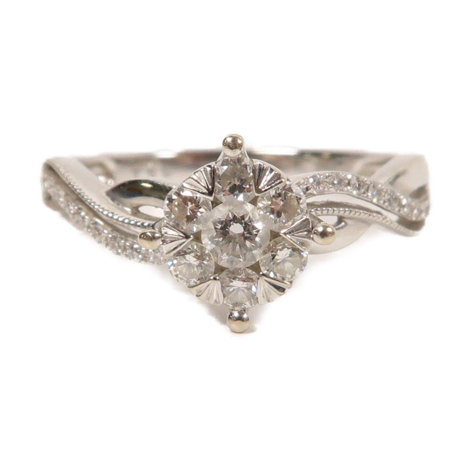 JEWELRY 【激減優惠】18K白金Diamond Ring鑽石戒指US#5.75