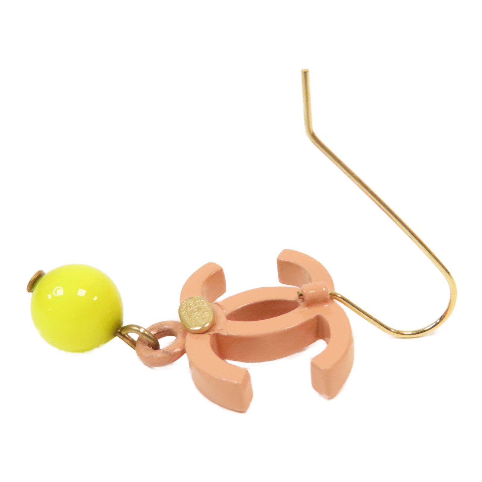 CHANEL PVC/金屬Earrings耳環粉紅色/黃色/金色