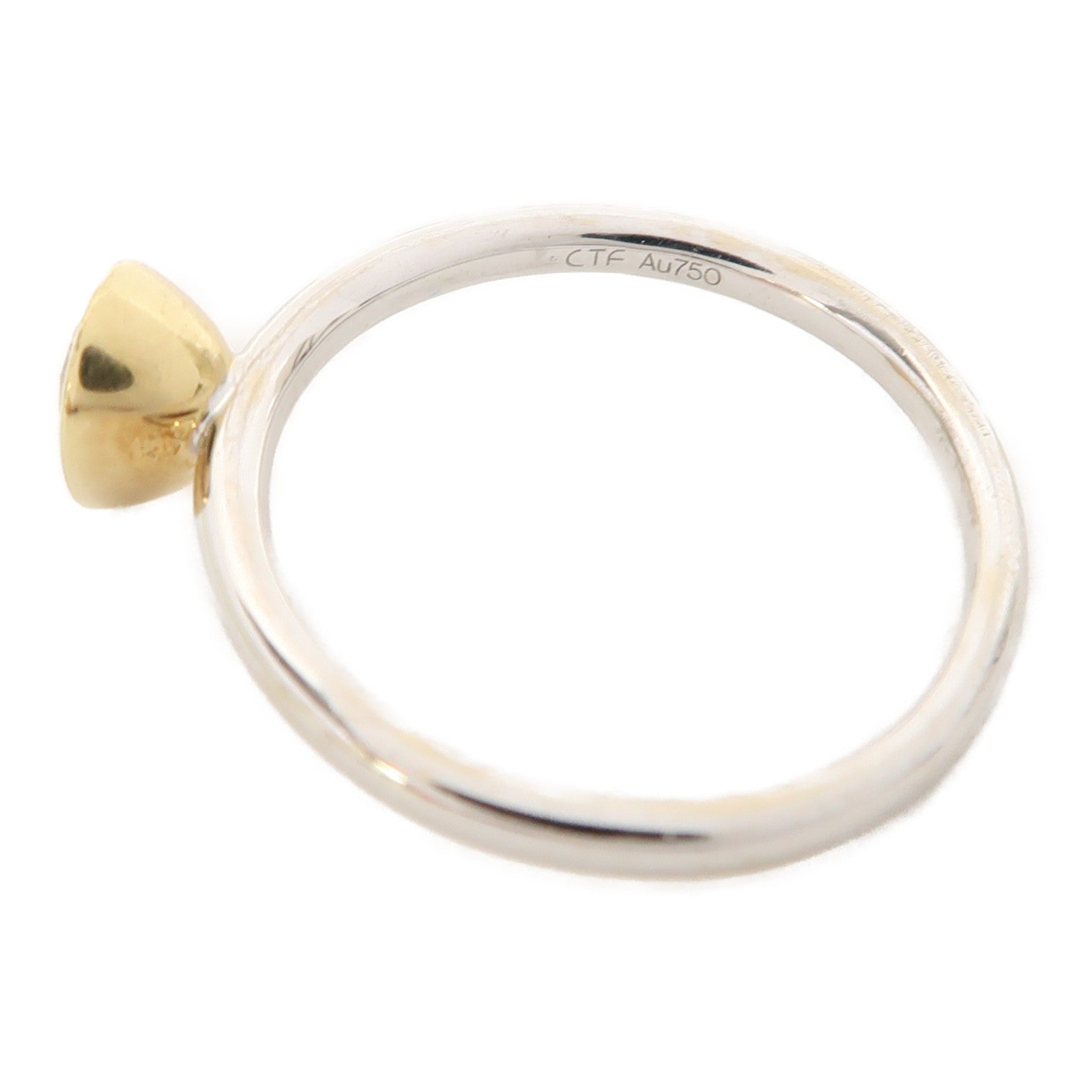 JEWELRY 【激減優惠】18K白金/18K黃金Diamond 2.6g0.61ct鑽石戒指US#6.75