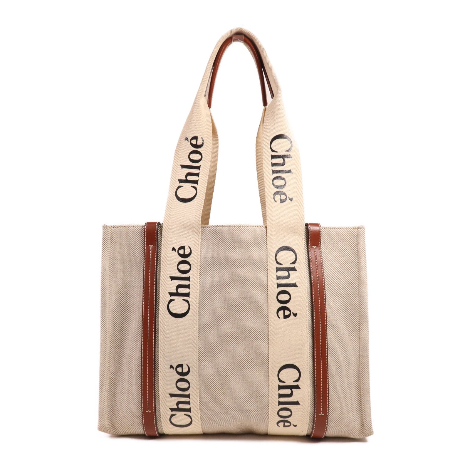 Chloe 帆布Woody Medium肩背袋/手挽袋