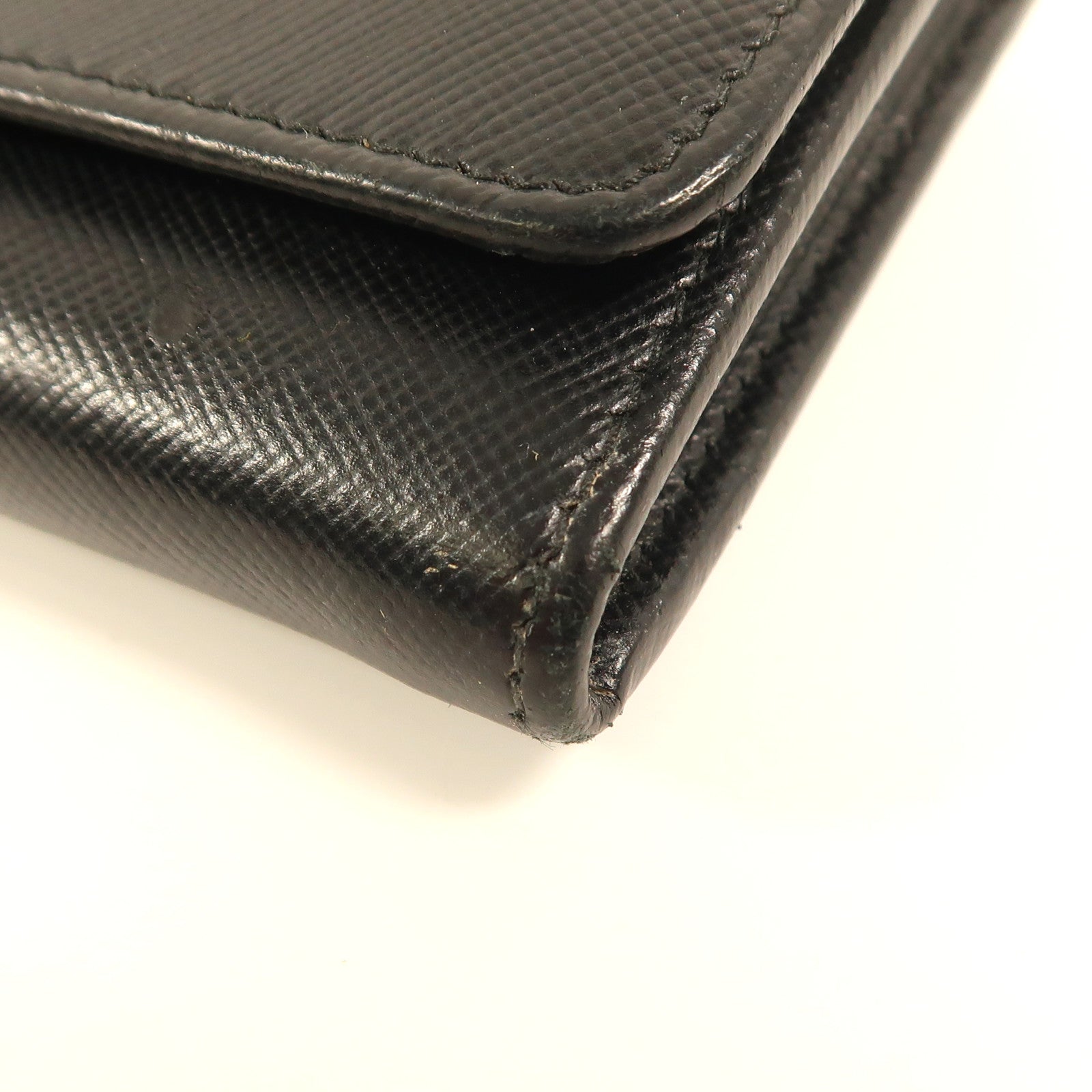 PRADA 牛皮皮革Long Wallet金扣長錢包