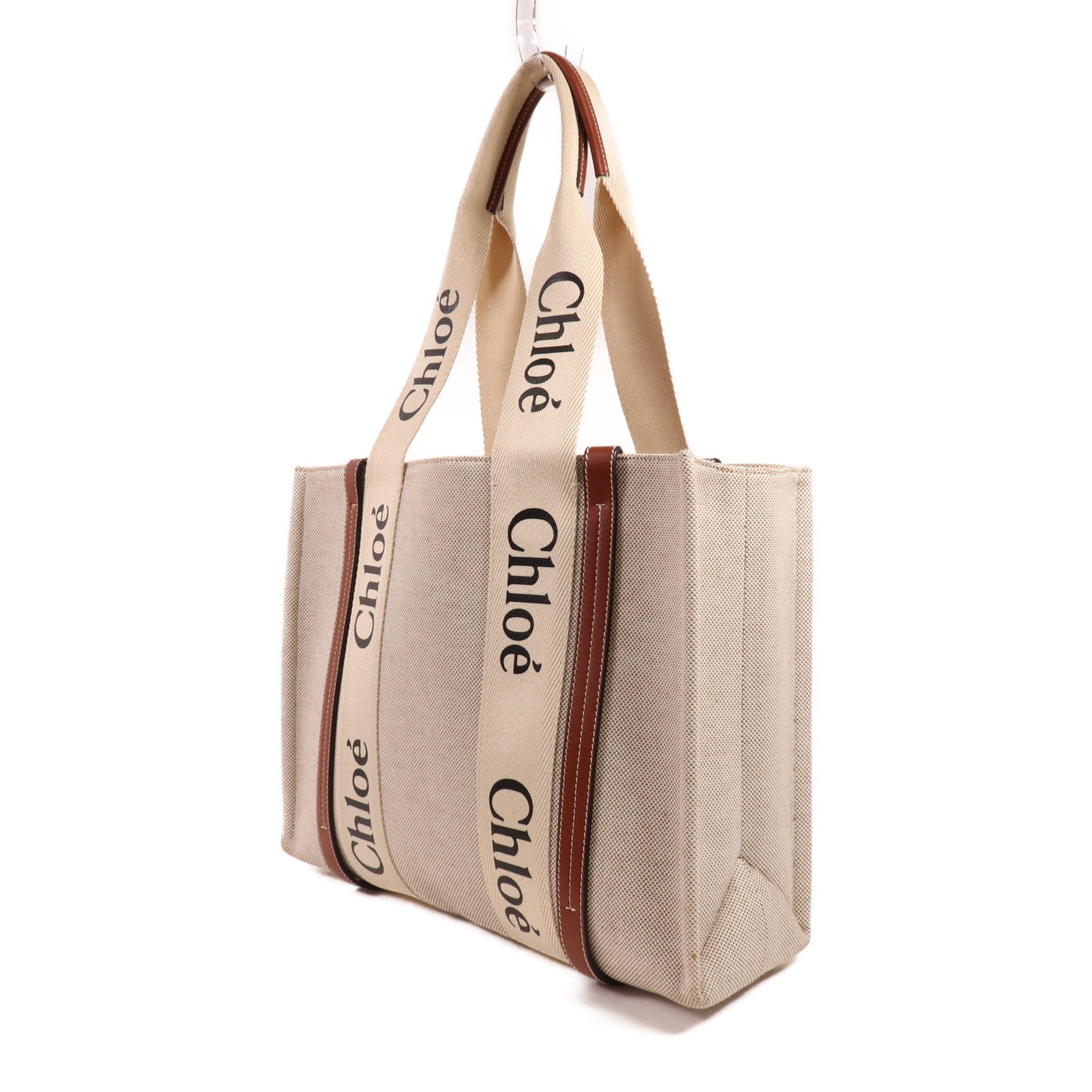 Chloe 帆布Woody Medium肩背袋/手挽袋