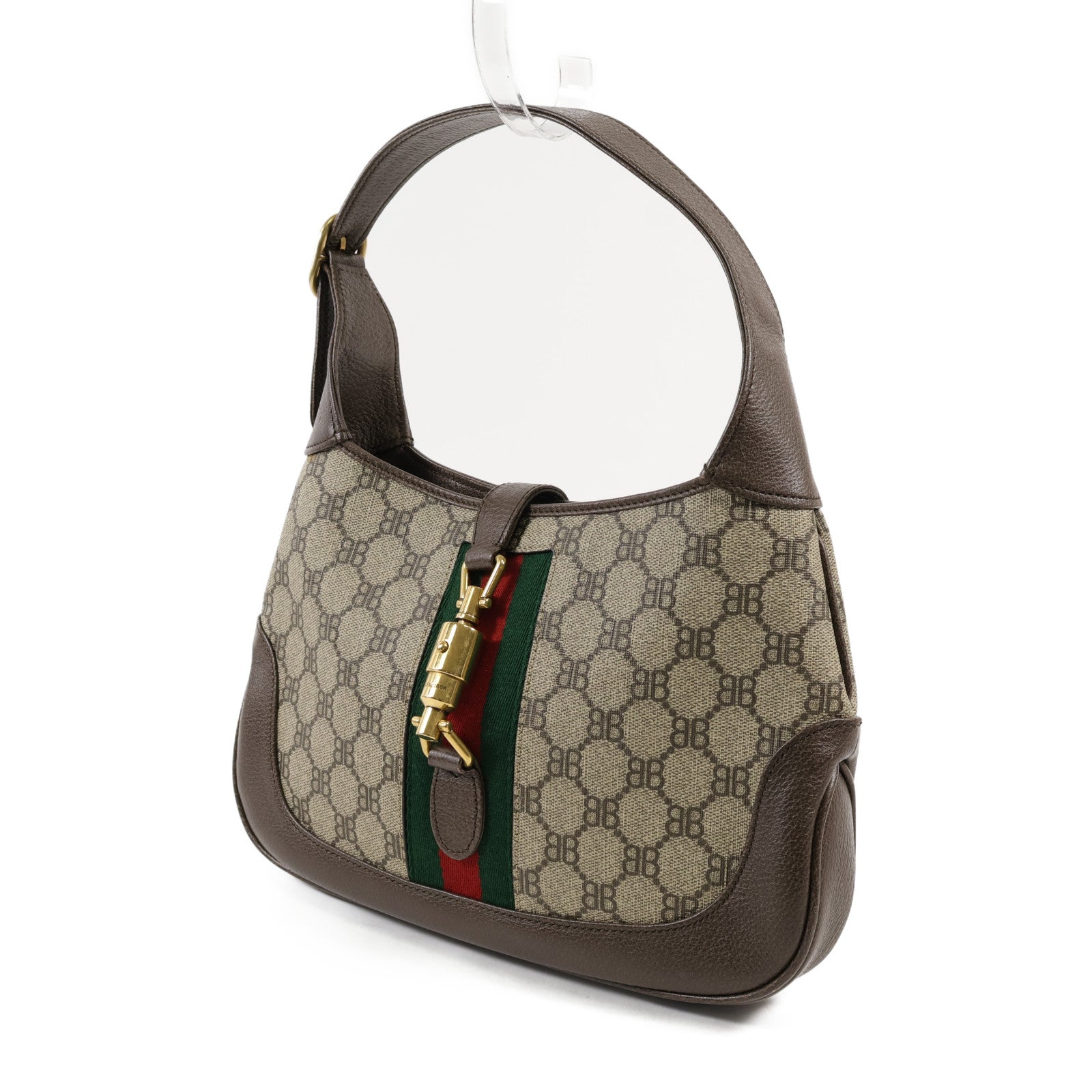 BALENCIAGA 塗層帆布Hacker Hobo Small金扣手挽袋