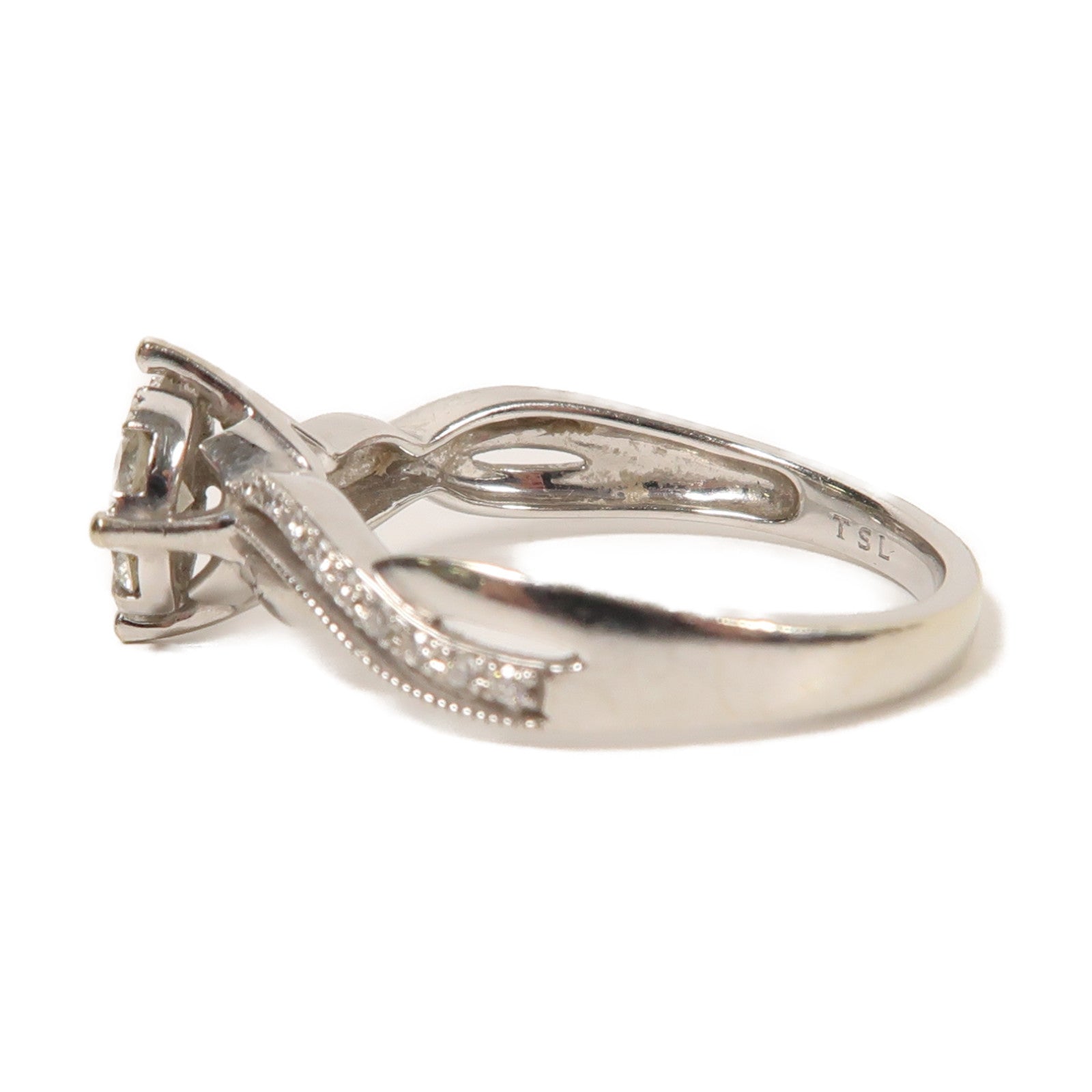 JEWELRY 【激減優惠】18K白金Diamond Ring鑽石戒指US#5.75