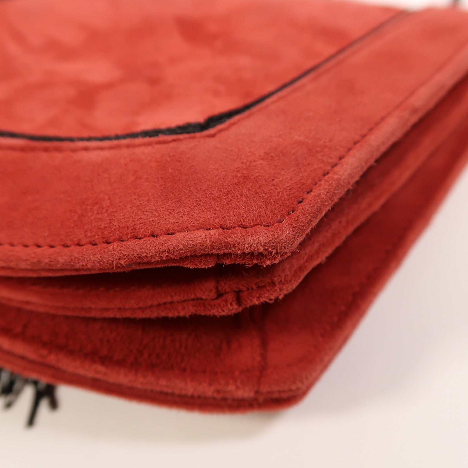 SAINT LAURENT 麂皮皮革Shoulder Bag金扣肩背袋