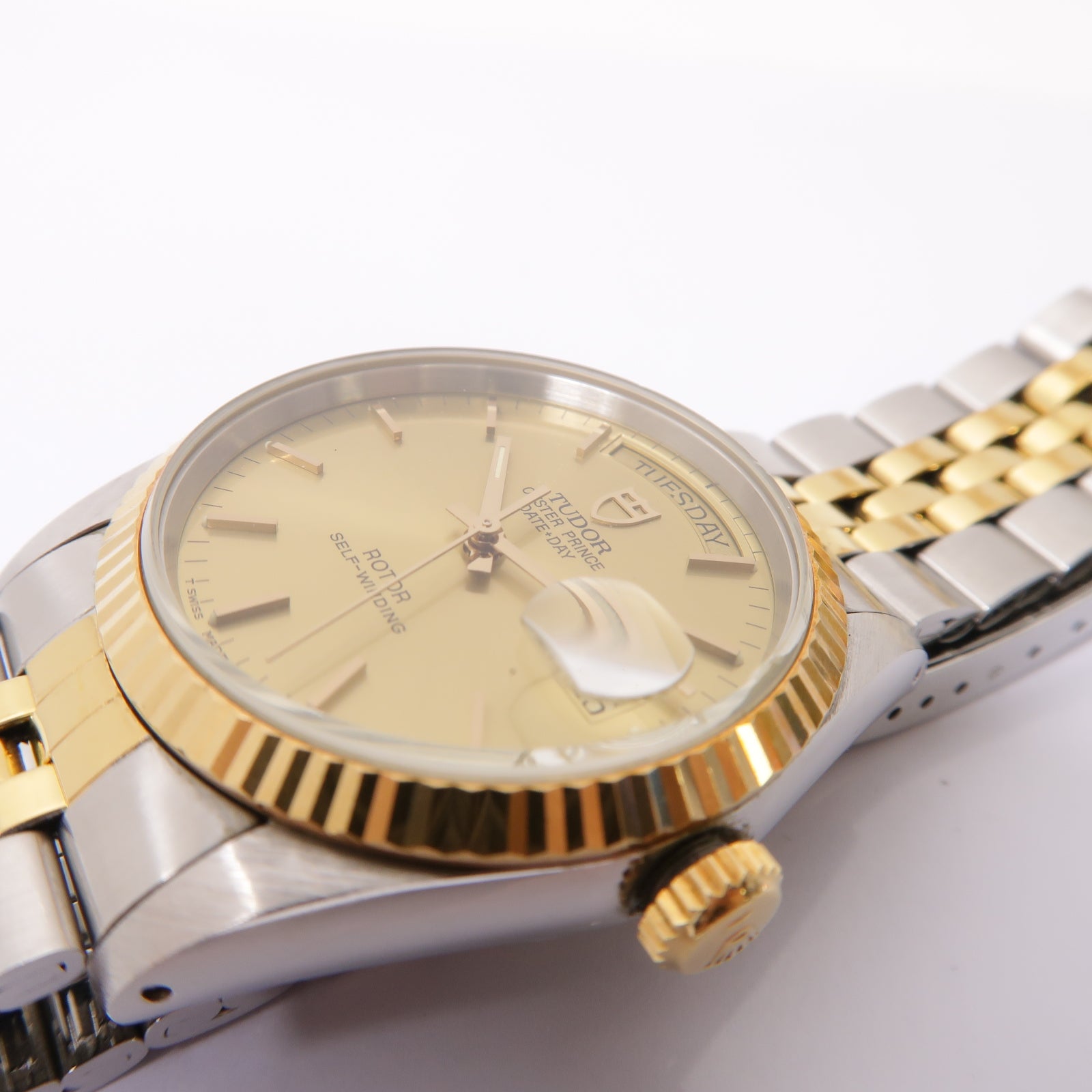 TUDOR Oyster Prince Day Date不鏽鋼手錶自動機芯金色