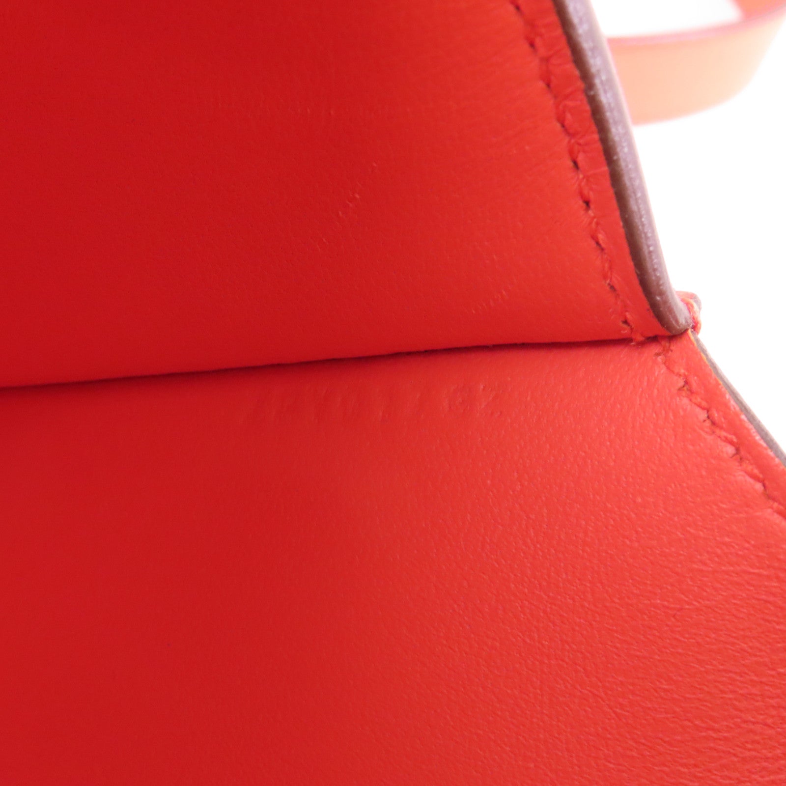 HERMES Epsom皮革Della銀扣肩背袋Rose Jaipur紅色