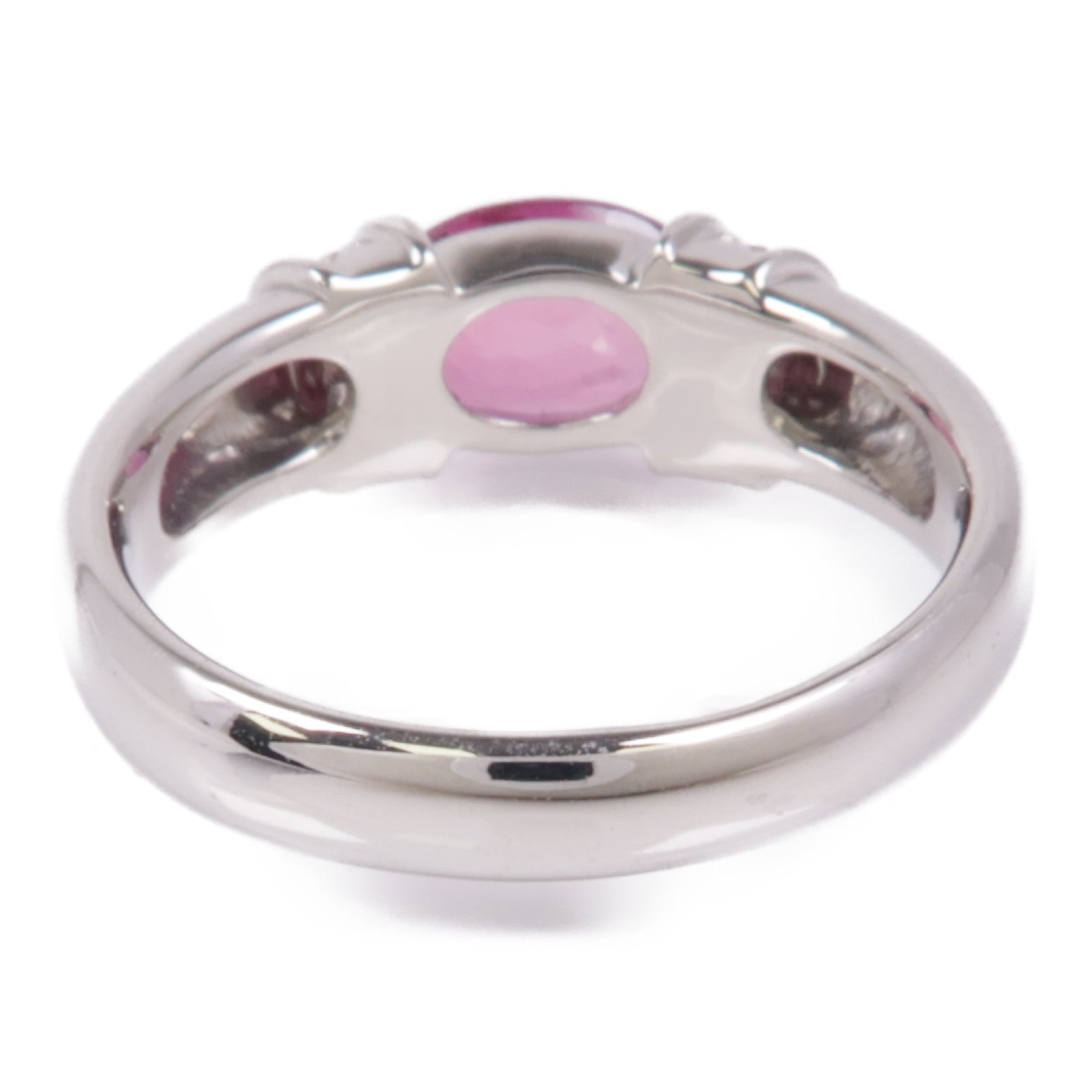 JEWELRY 【激減優惠】PT900鉑金Ruby/Diamond Ring紅寶石/鑽石戒指US#5.5