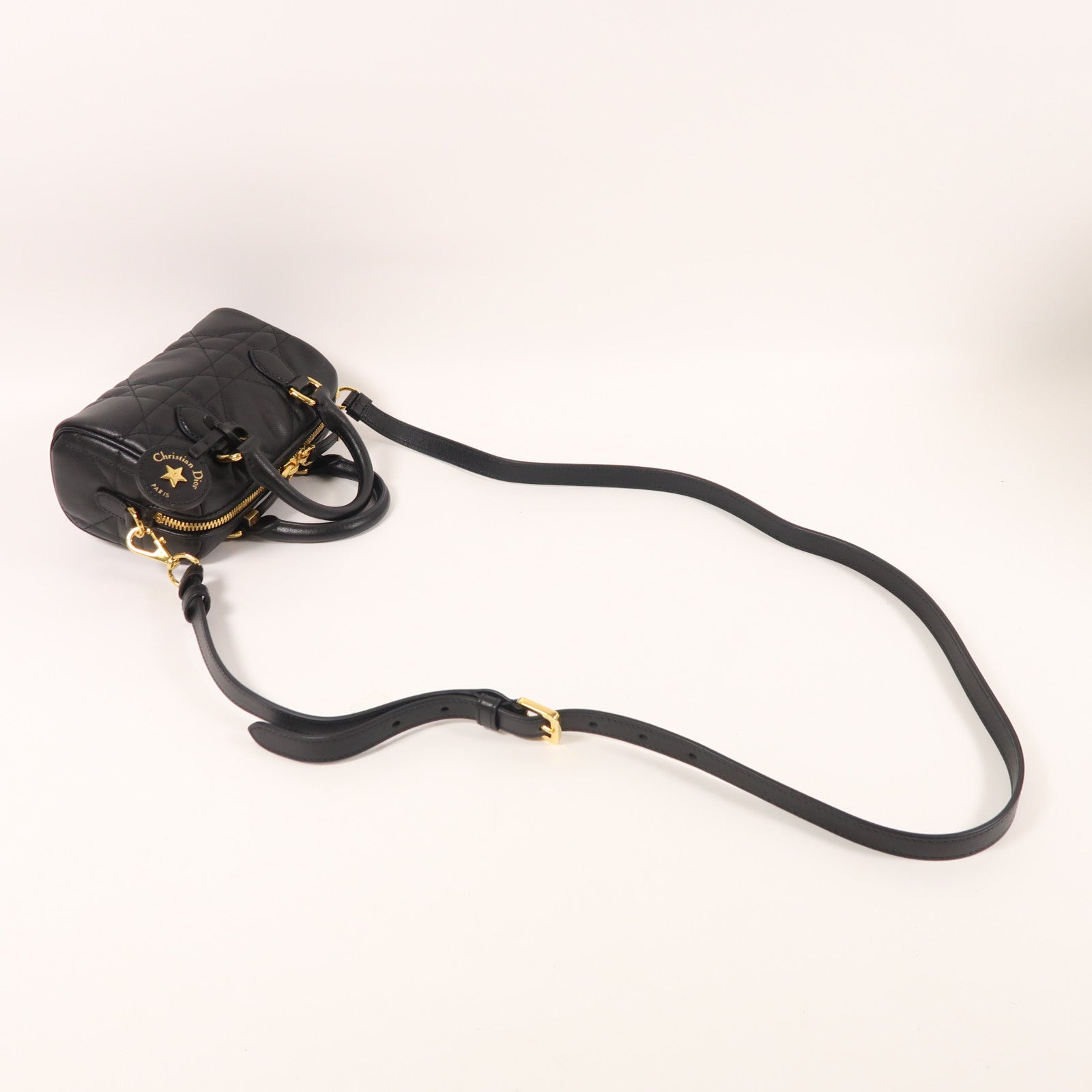 Dior 牛皮皮革2 Way Shoulder金扣手挽肩背兩用袋