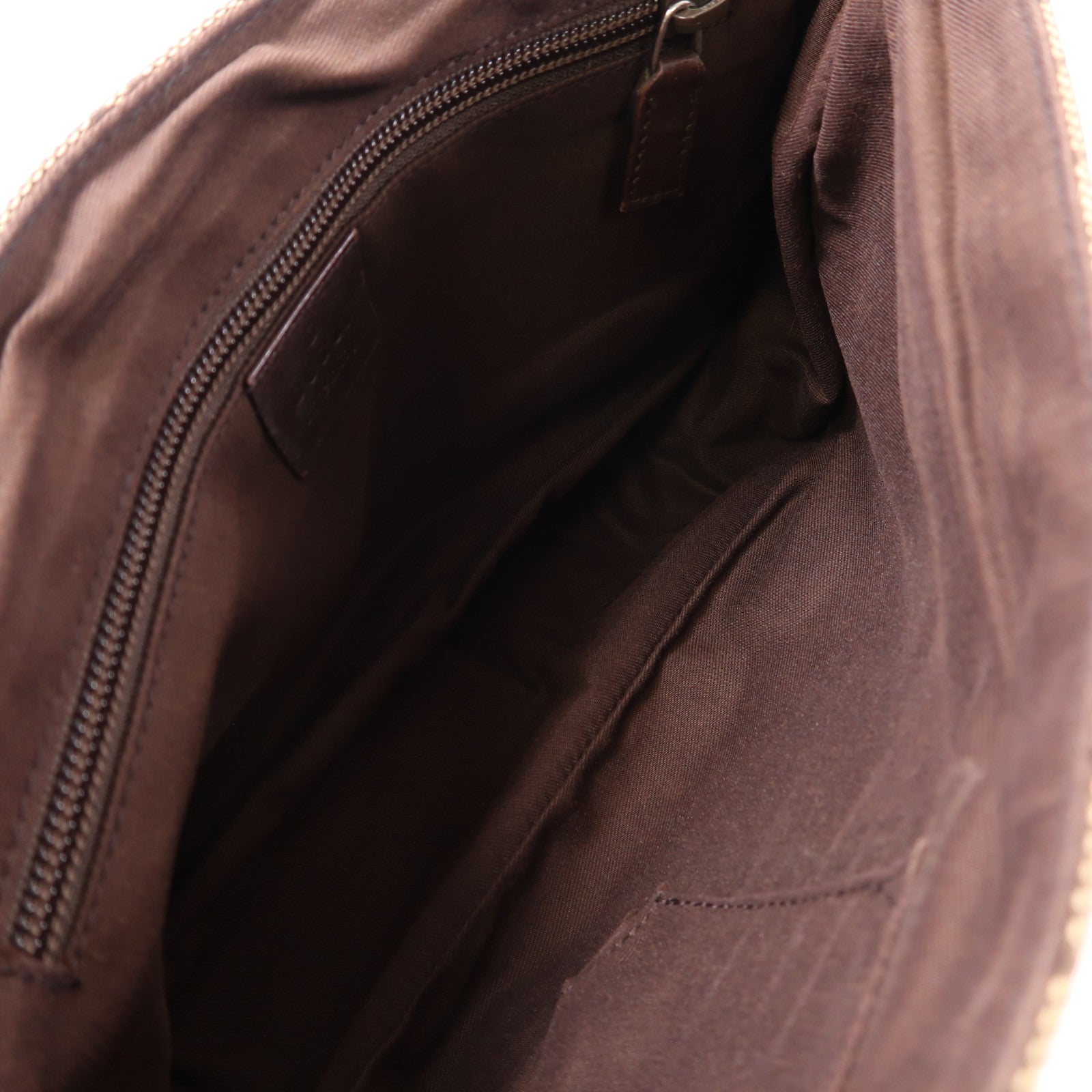 GUCCI 帆布Shoulder Bag銀扣肩背袋啡色