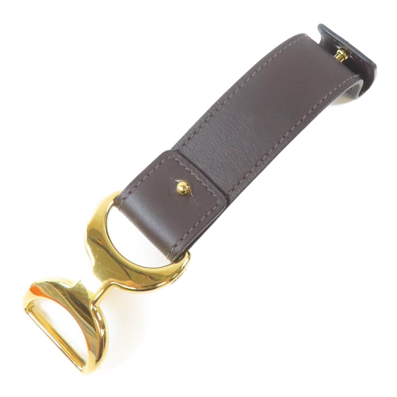 HERMES 【激減優惠】Swift皮革/金屬Pavane Bracelet金扣手鐲Chocolate/啡色Hermes#XS/#14.75cm
