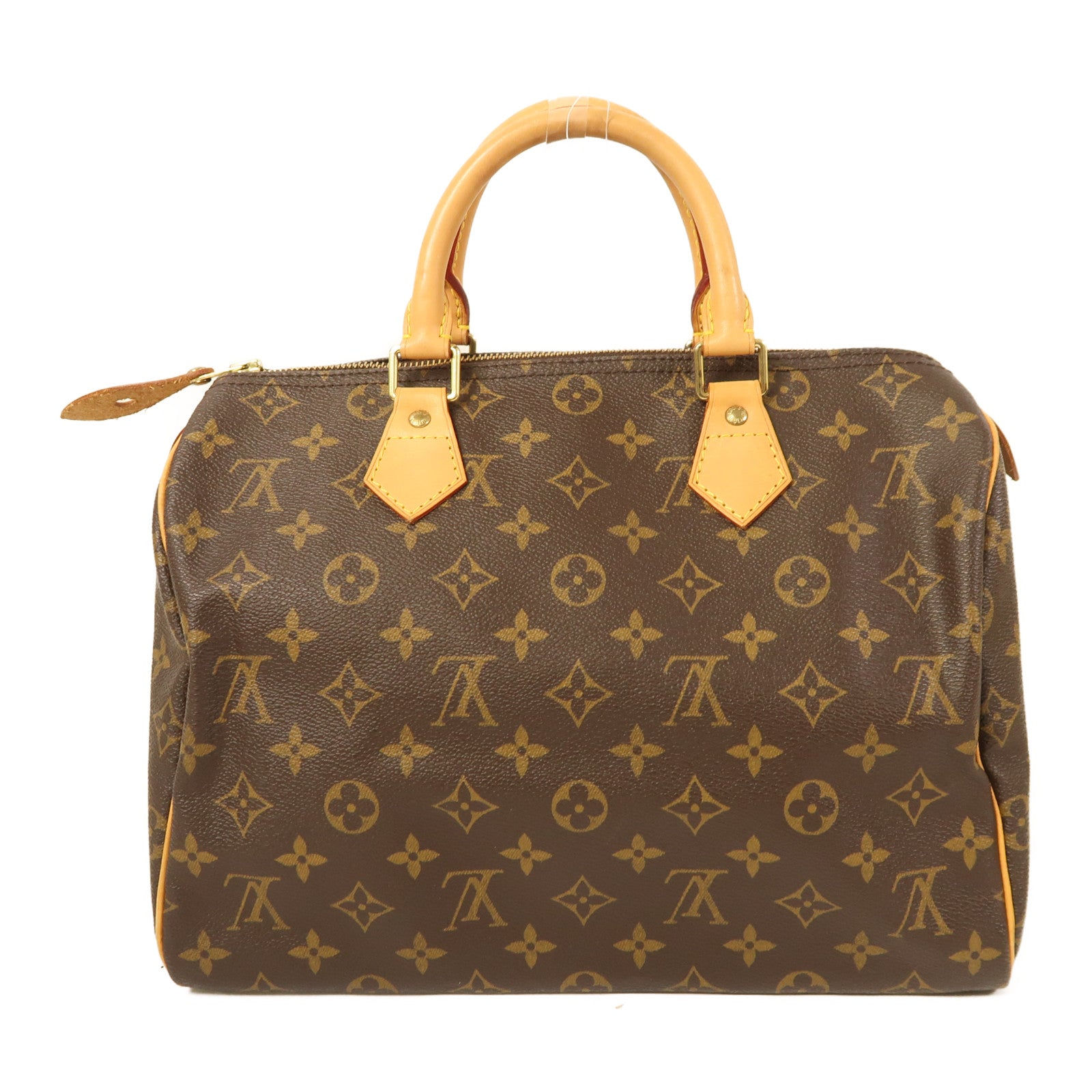 LOUIS VUITTON Monogram Speedy 30金扣手挽袋棕色