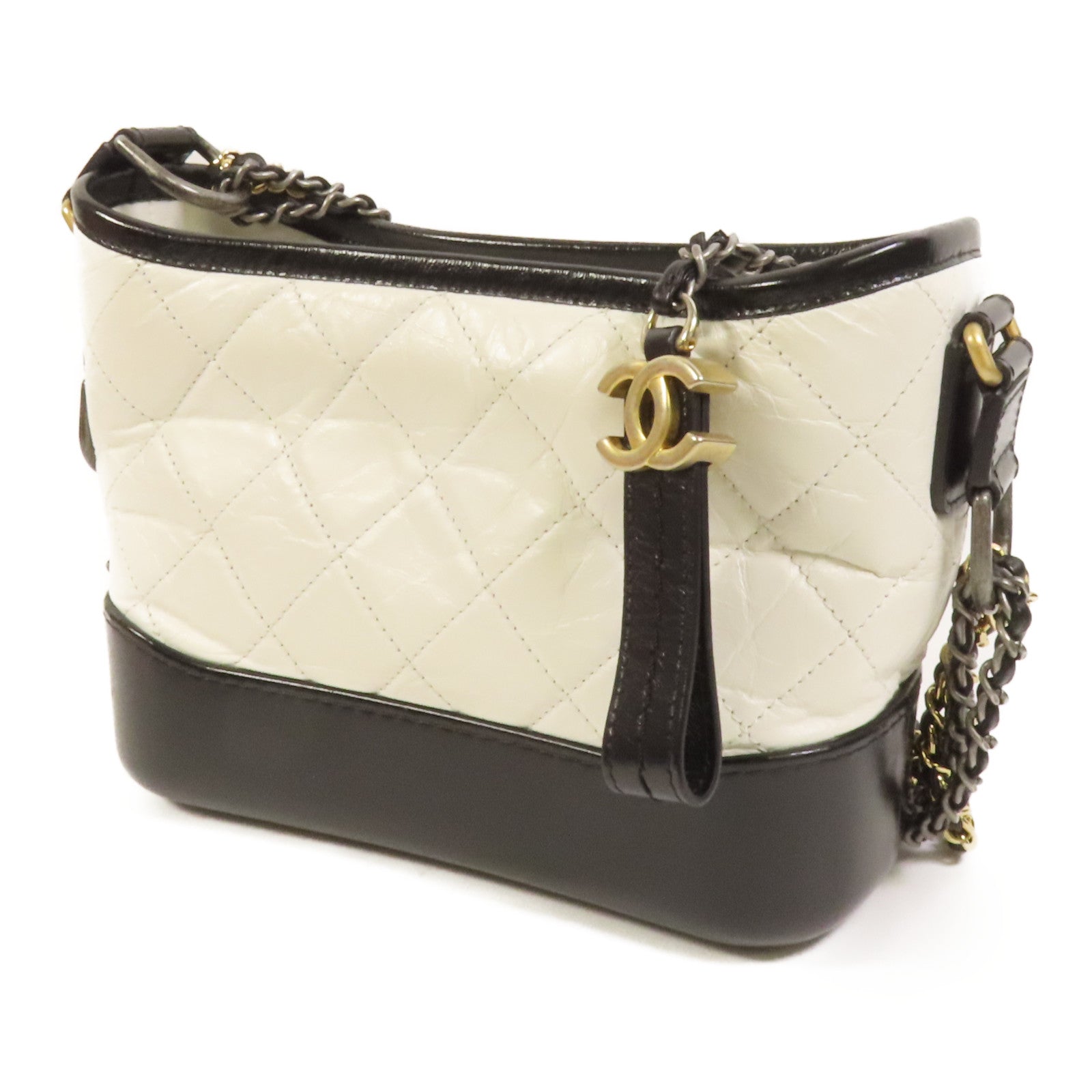 CHANEL 牛皮皮革Gabrielle Small金扣鏈帶肩背袋