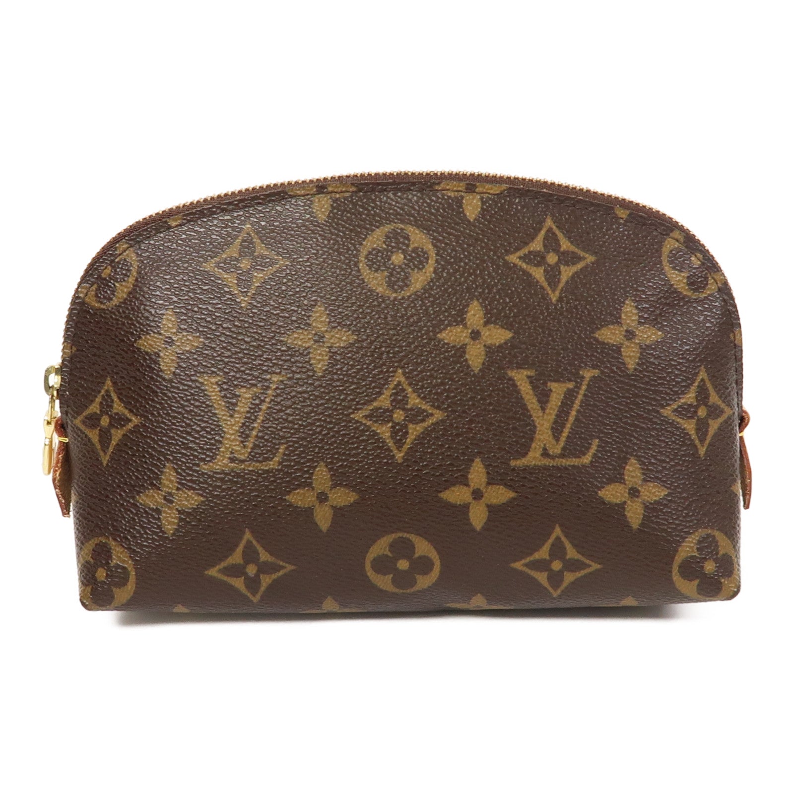 LOUIS VUITTON Monogram Pouch金扣手拿包啡色