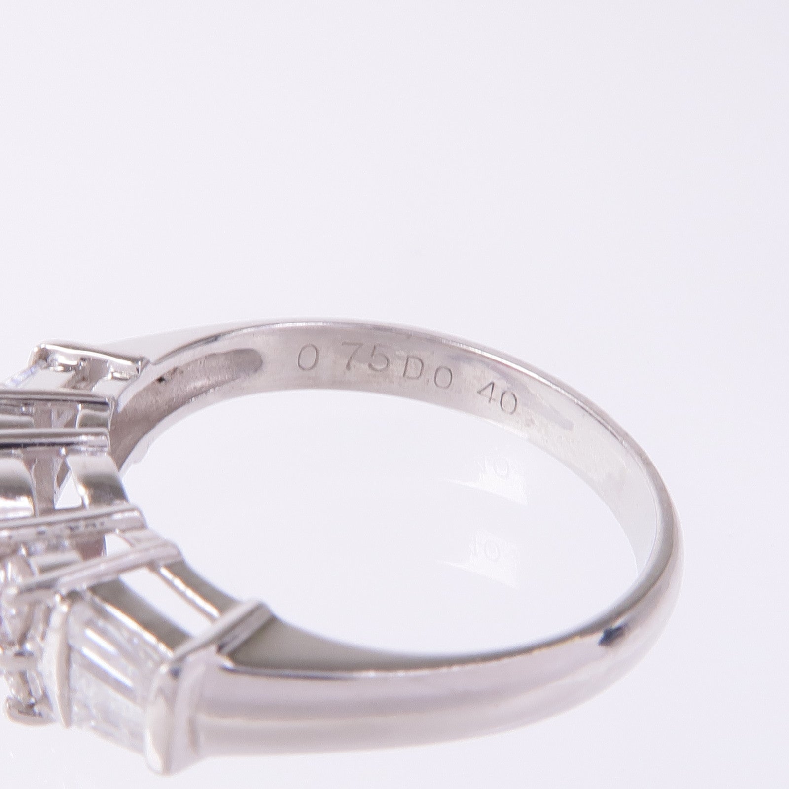 JEWELRY PT850鉑金Ruby Diamond Ring紅寶石/鑽石戒指粉紅色US#5.75