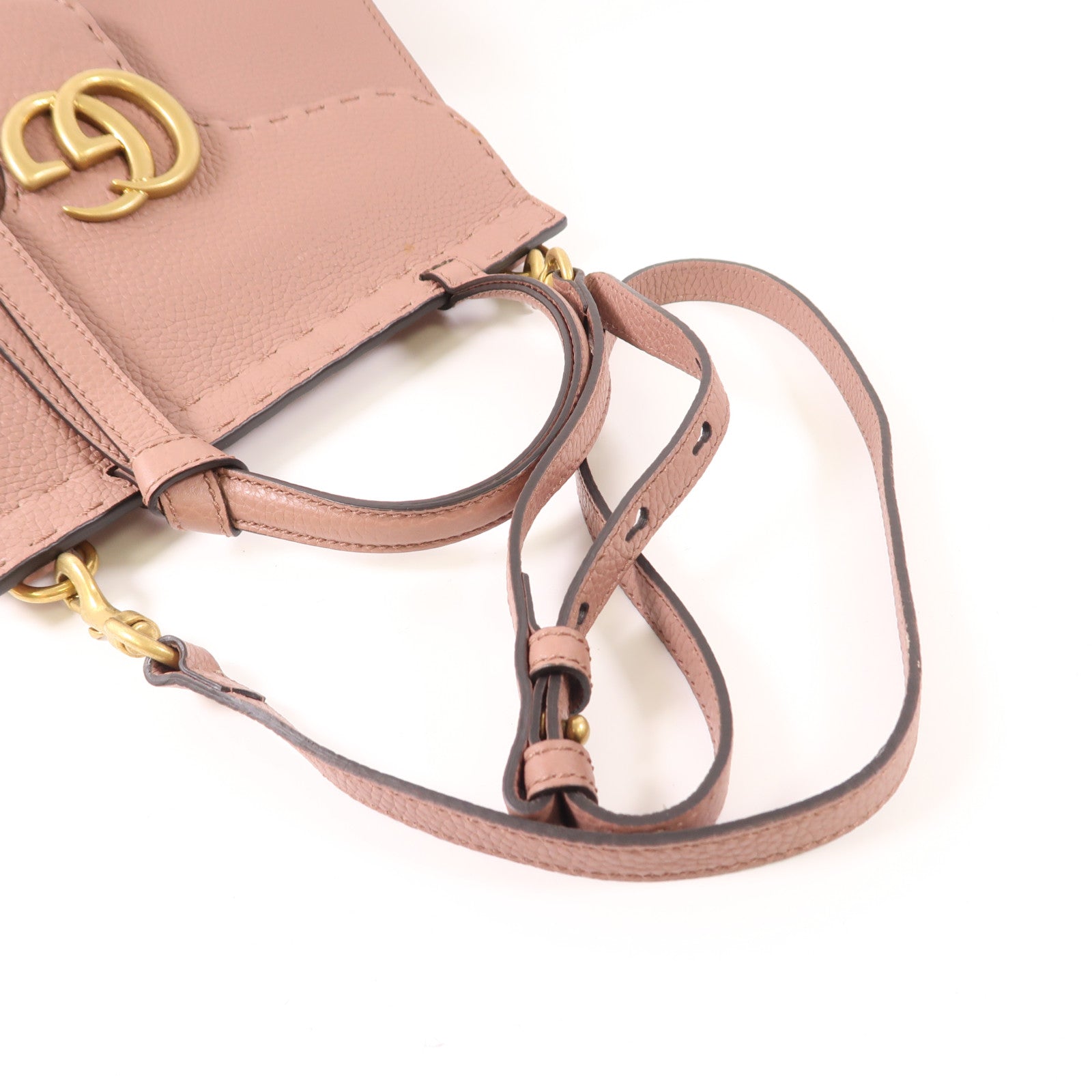 GUCCI GG GHW 2 Way Shoulder Hand Bag Calfskin Leather 442622 Pink