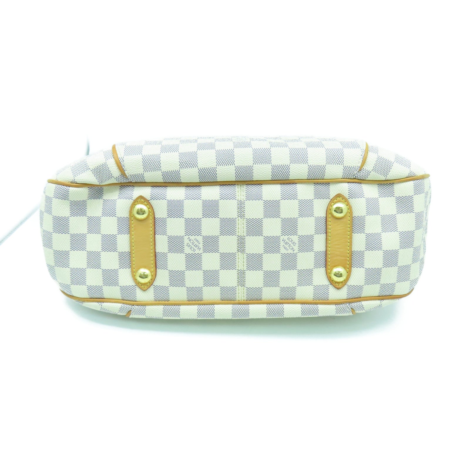 LOUIS VUITTON 【激減優惠】Damier Azur Galliera PM金扣肩背袋白色