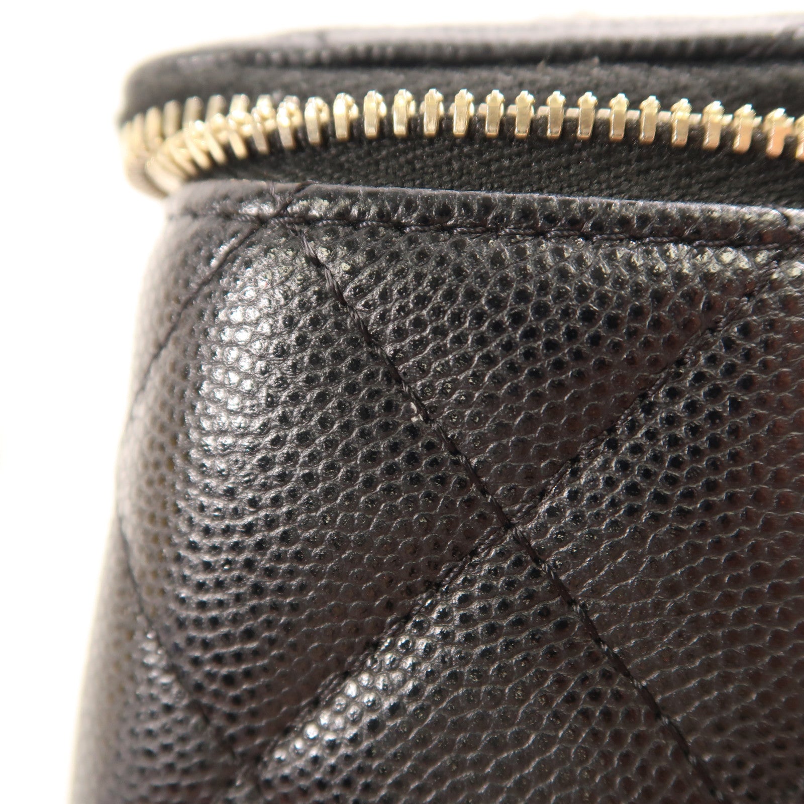 CHANEL CC GHW Mini Vanity Chain Shoulder Bag Calfskin Leather Black