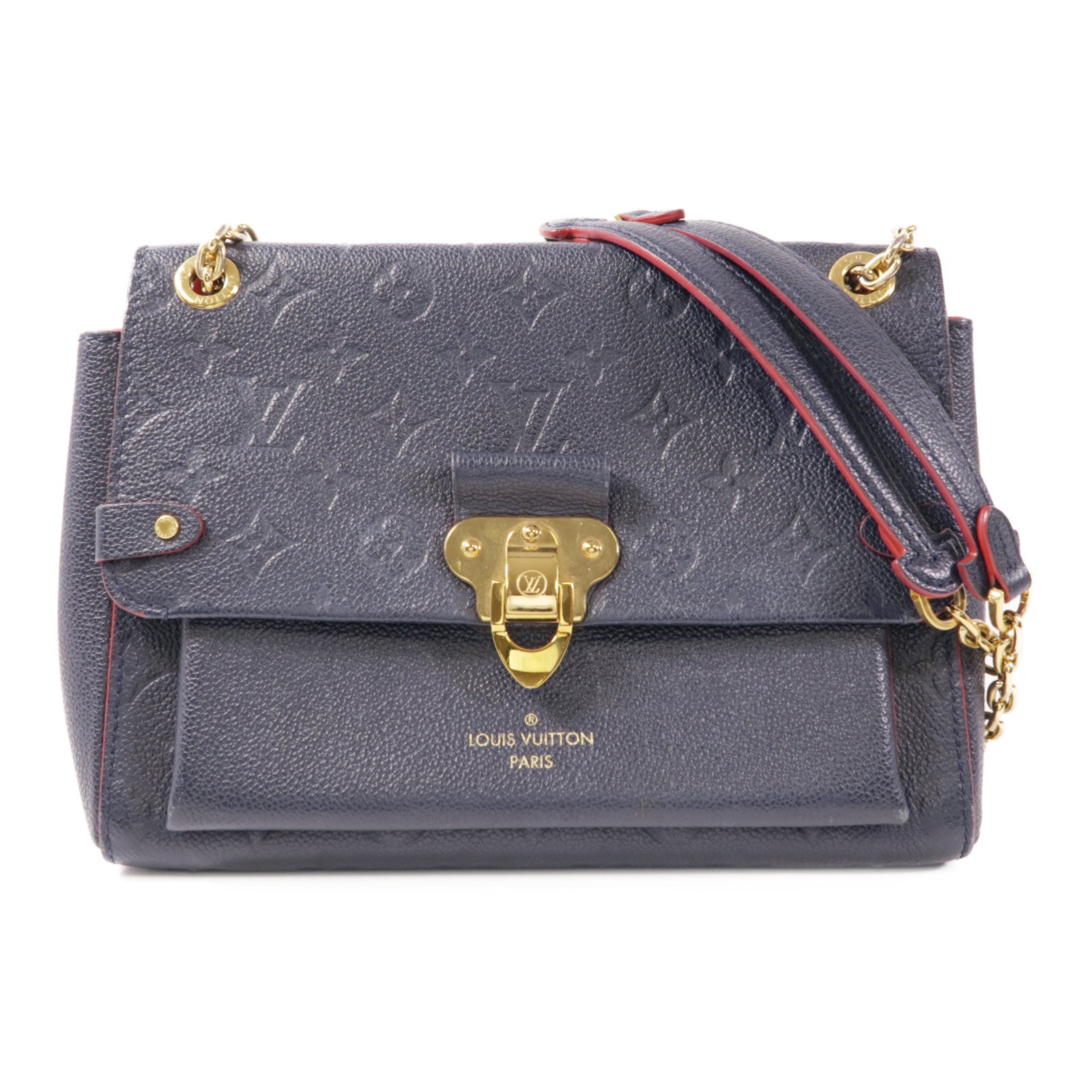 LOUIS VUITTON LV GHW Vavin PM Shoulder Bag M52271 Monogram Empreinte Navy