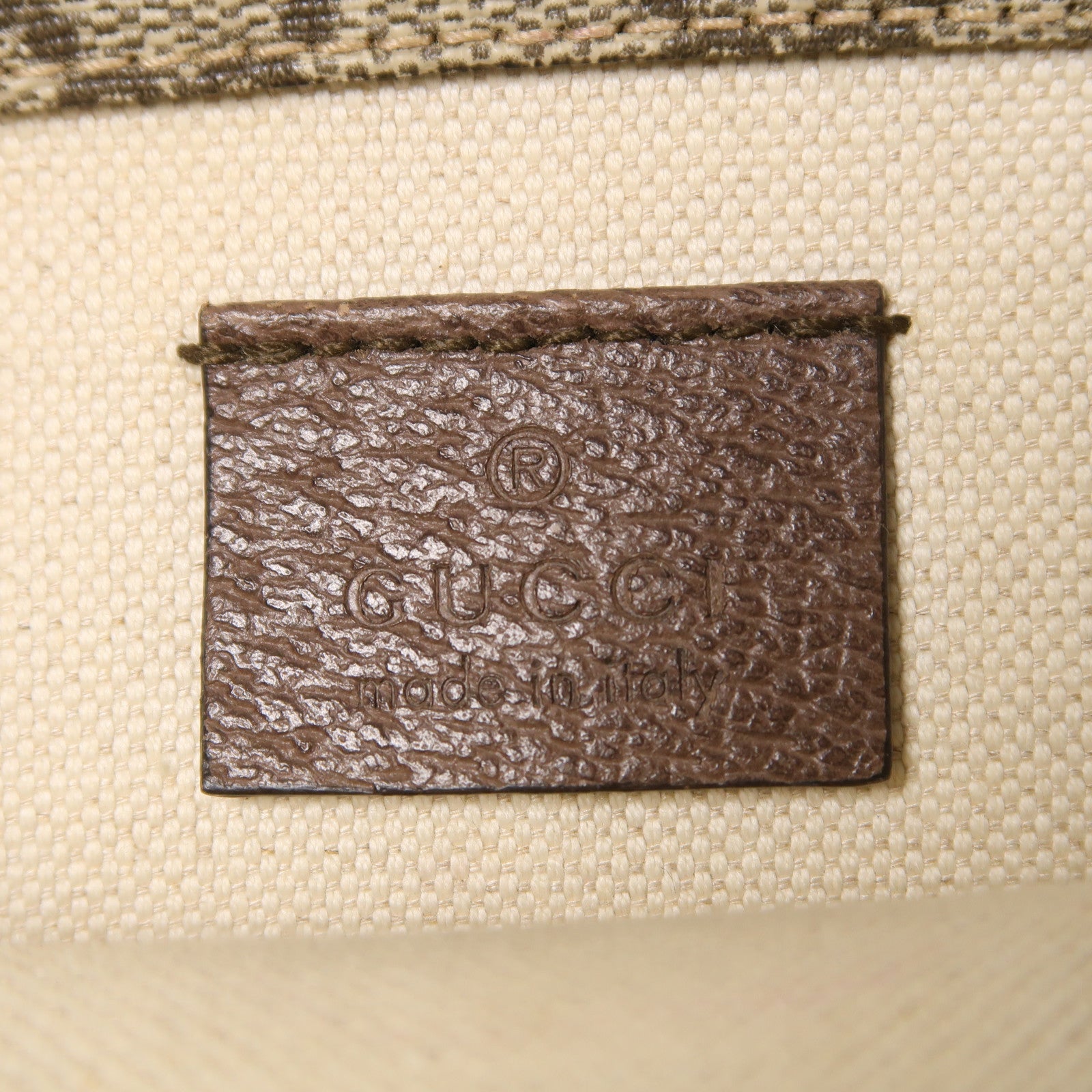 GUCCI 塗層帆布Shoulder Bag金扣肩背袋