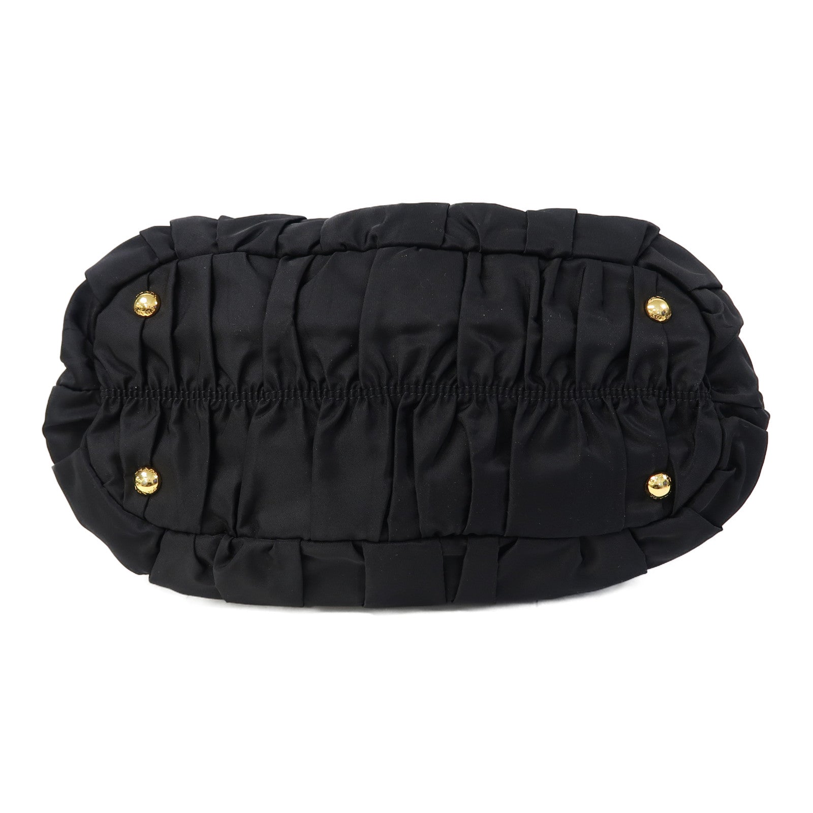 PRADA 尼龍Hand Bag金扣手挽肩背兩用袋黑色