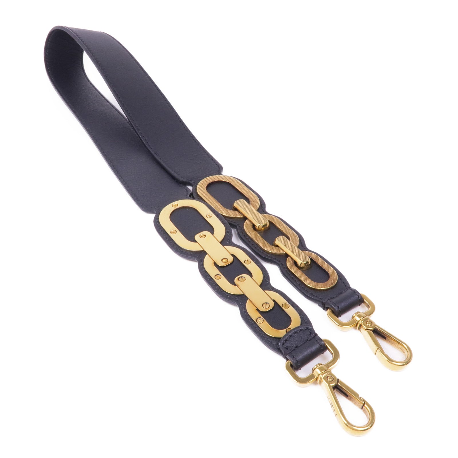 FENDI 牛皮皮革Shoulder Strap金扣肩帶