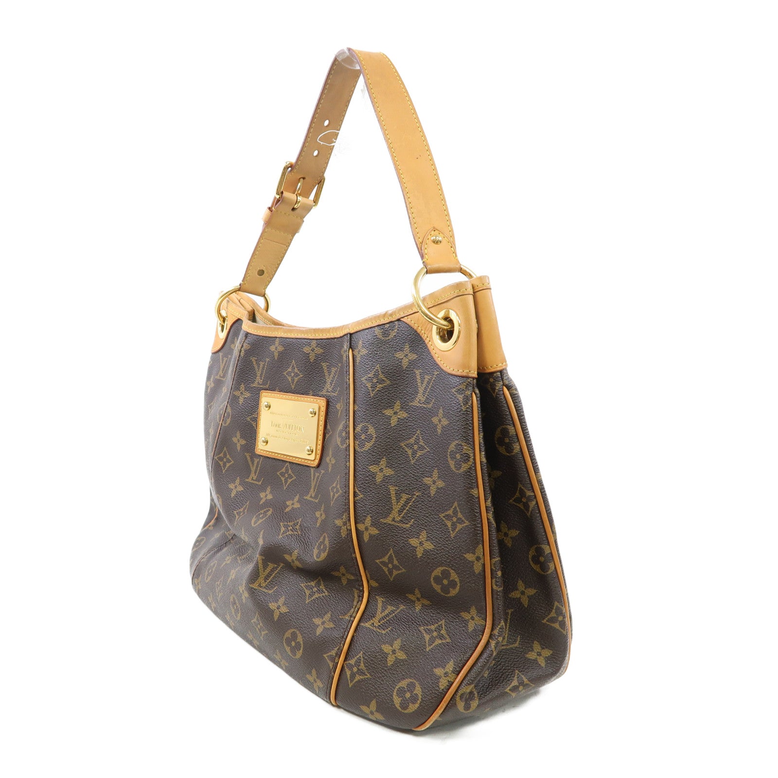 LOUIS VUITTON Monogram Galliera PM金扣肩背袋棕色