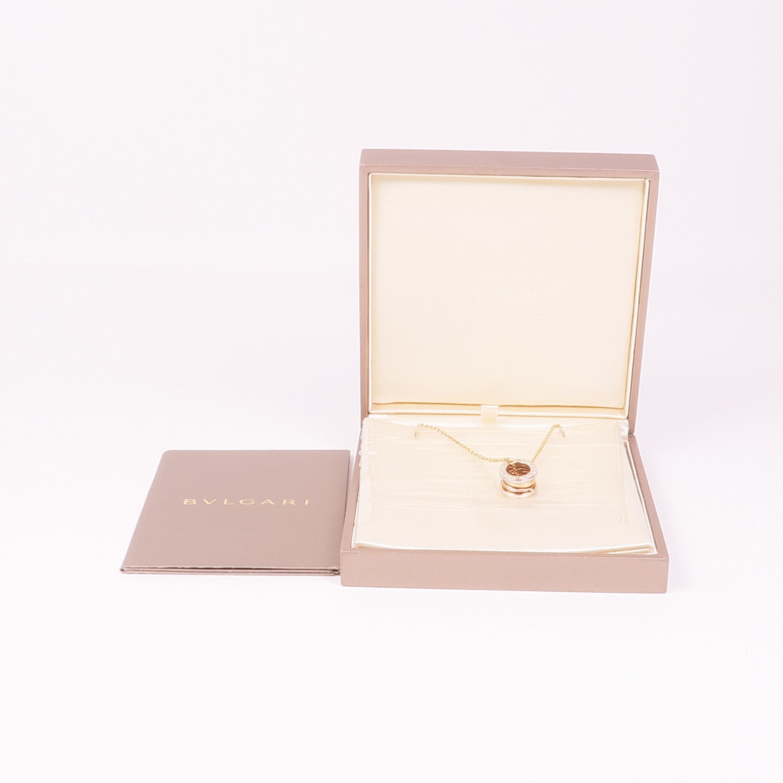 BVLGARI 18K白金/玫瑰金B-zero 1 Diamond Necklace項鍊