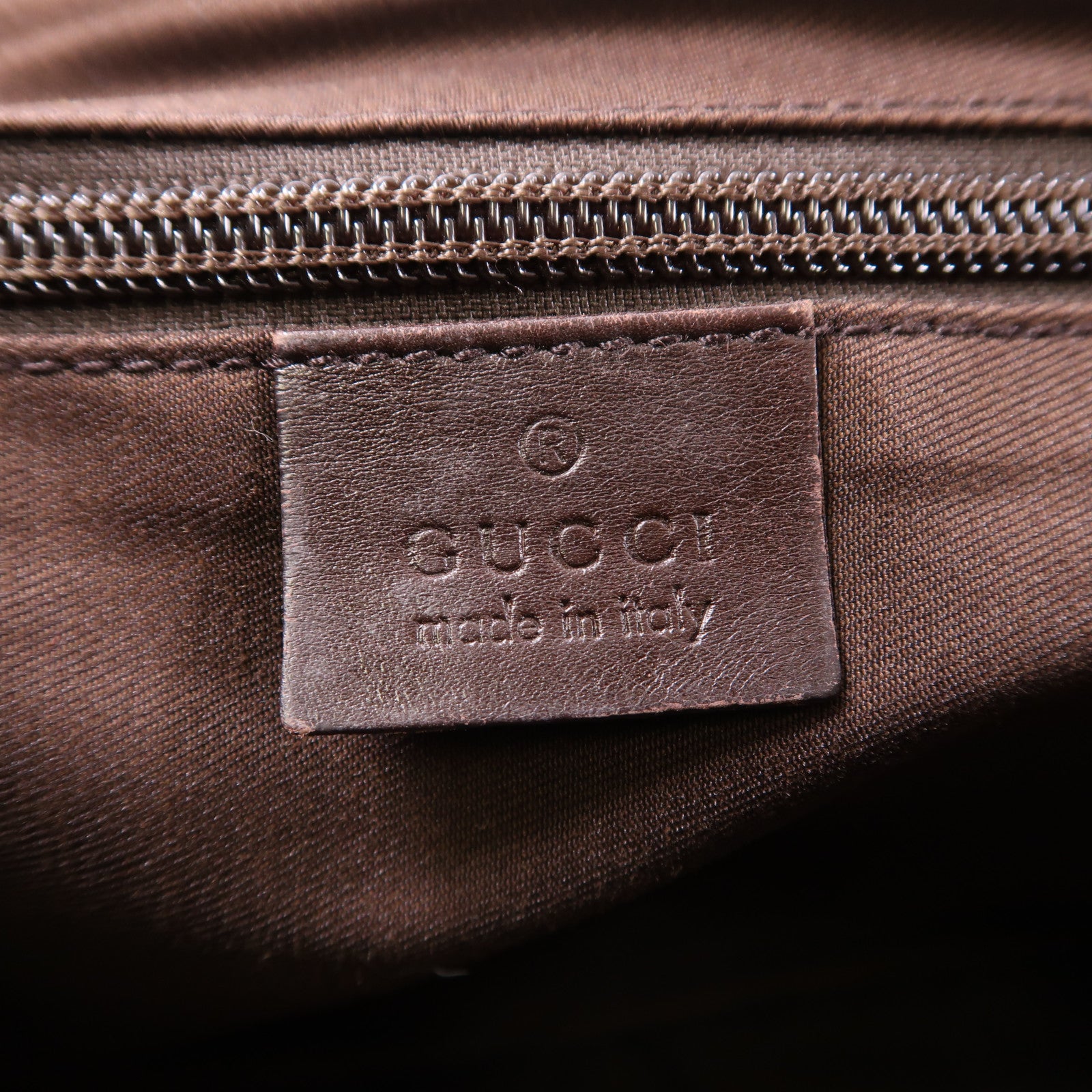 GUCCI 帆布Shoulder Bag銀扣肩背袋啡色