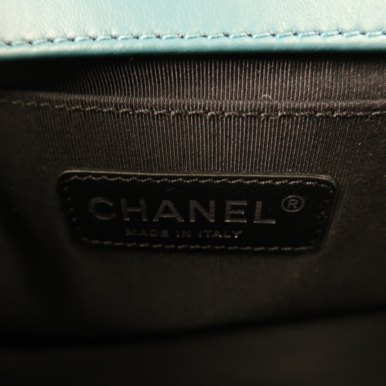 CHANEL CC SHW Boy 25 Chain Shoulder Bag Patent Leather Green