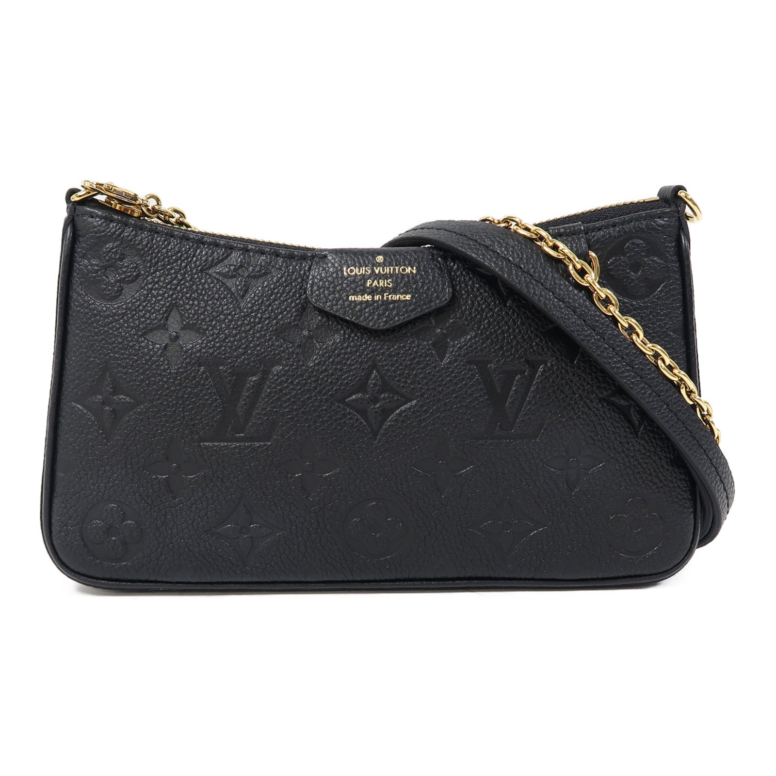 LOUIS VUITTON 【激減優惠】Monogram Empreinte Easy Pouch On Strap金扣肩背袋黑色