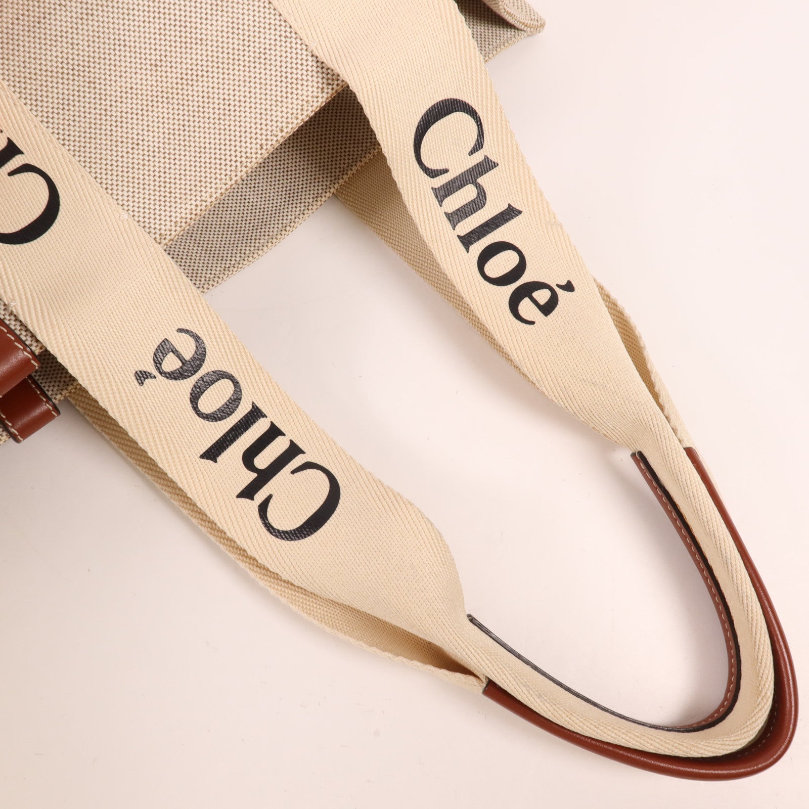 Chloe 帆布Woody Medium肩背袋/手挽袋