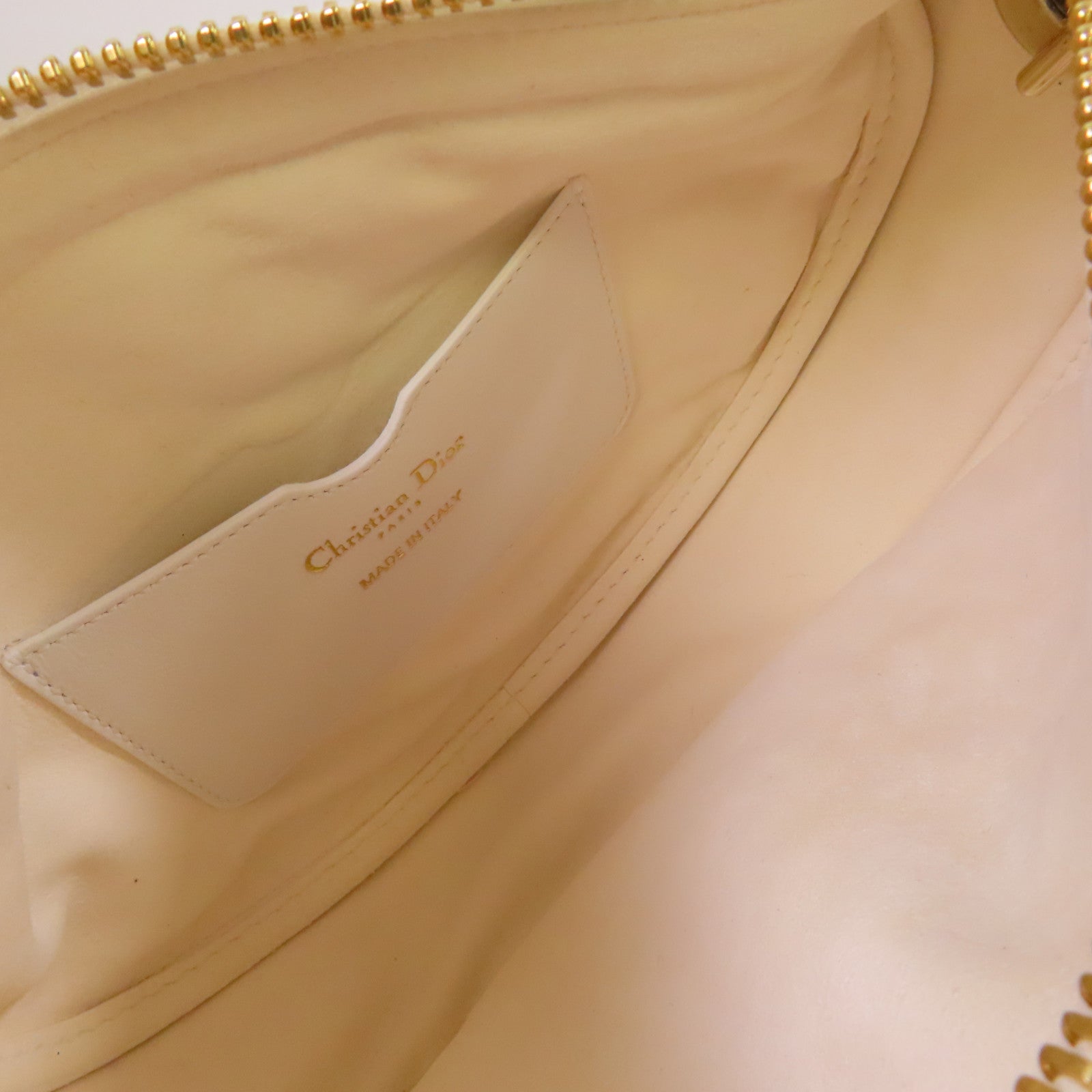 Dior 牛皮皮革Vibe Hobo 2Way Shoulder Bag金扣手挽肩背兩用袋白色