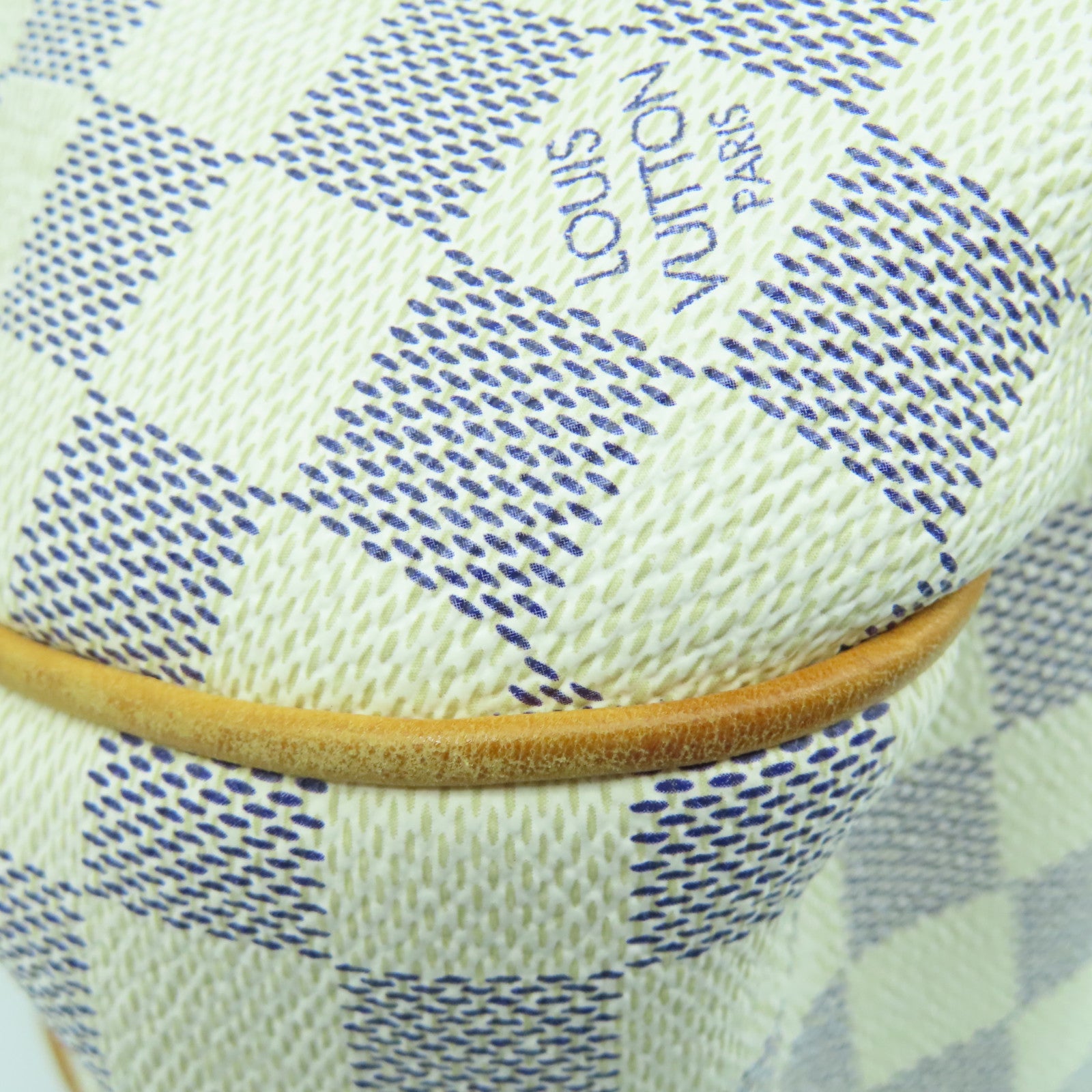 LOUIS VUITTON 【激減優惠】Damier Azur Galliera PM金扣肩背袋白色