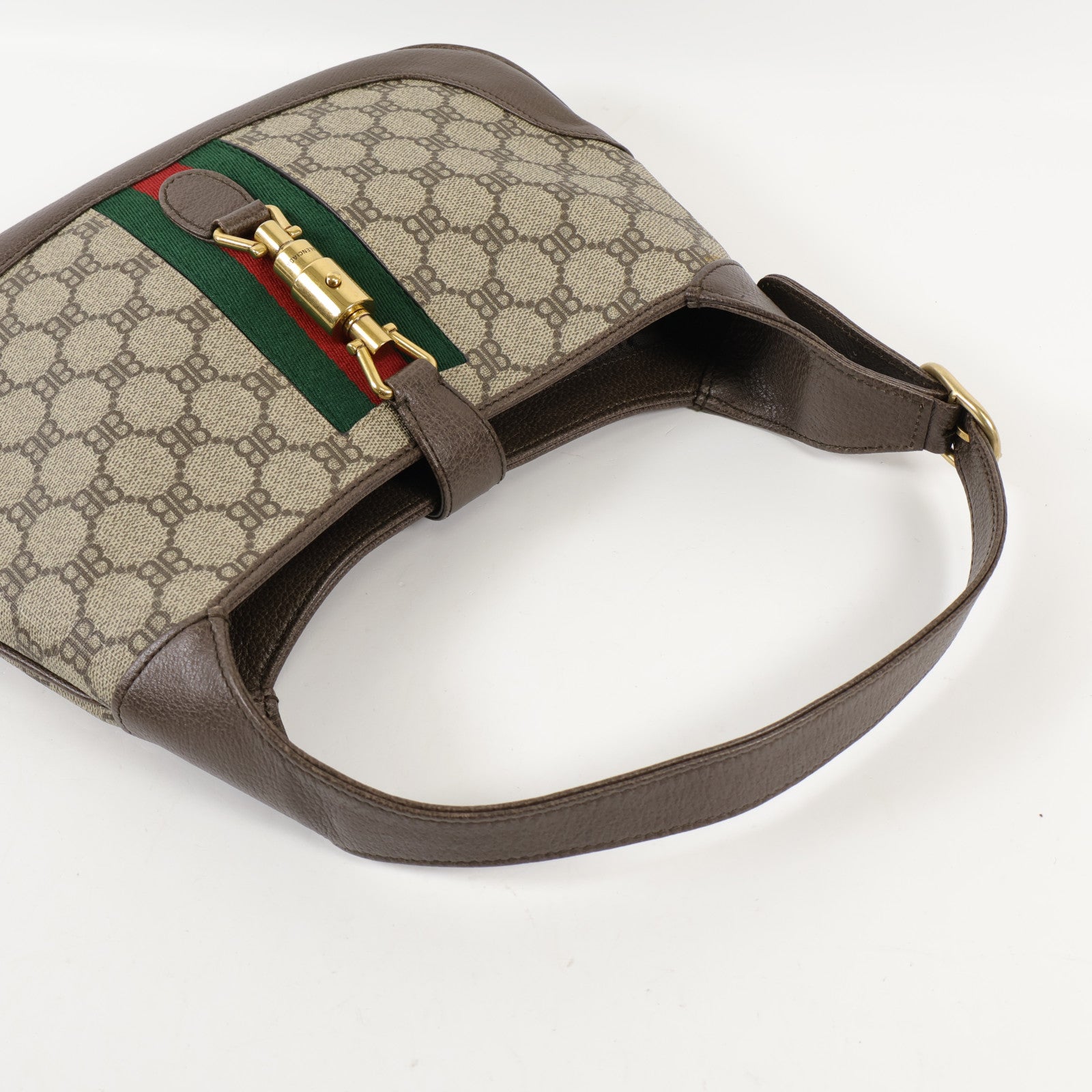 BALENCIAGA 塗層帆布Hacker Hobo Small金扣手挽袋