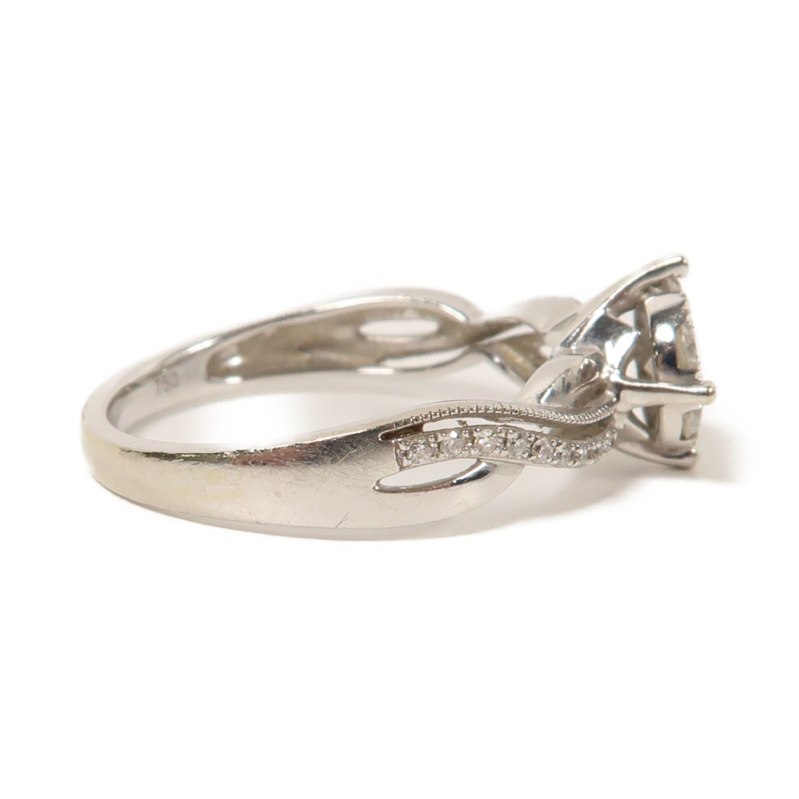 JEWELRY 【激減優惠】18K白金Diamond Ring鑽石戒指US#5.75
