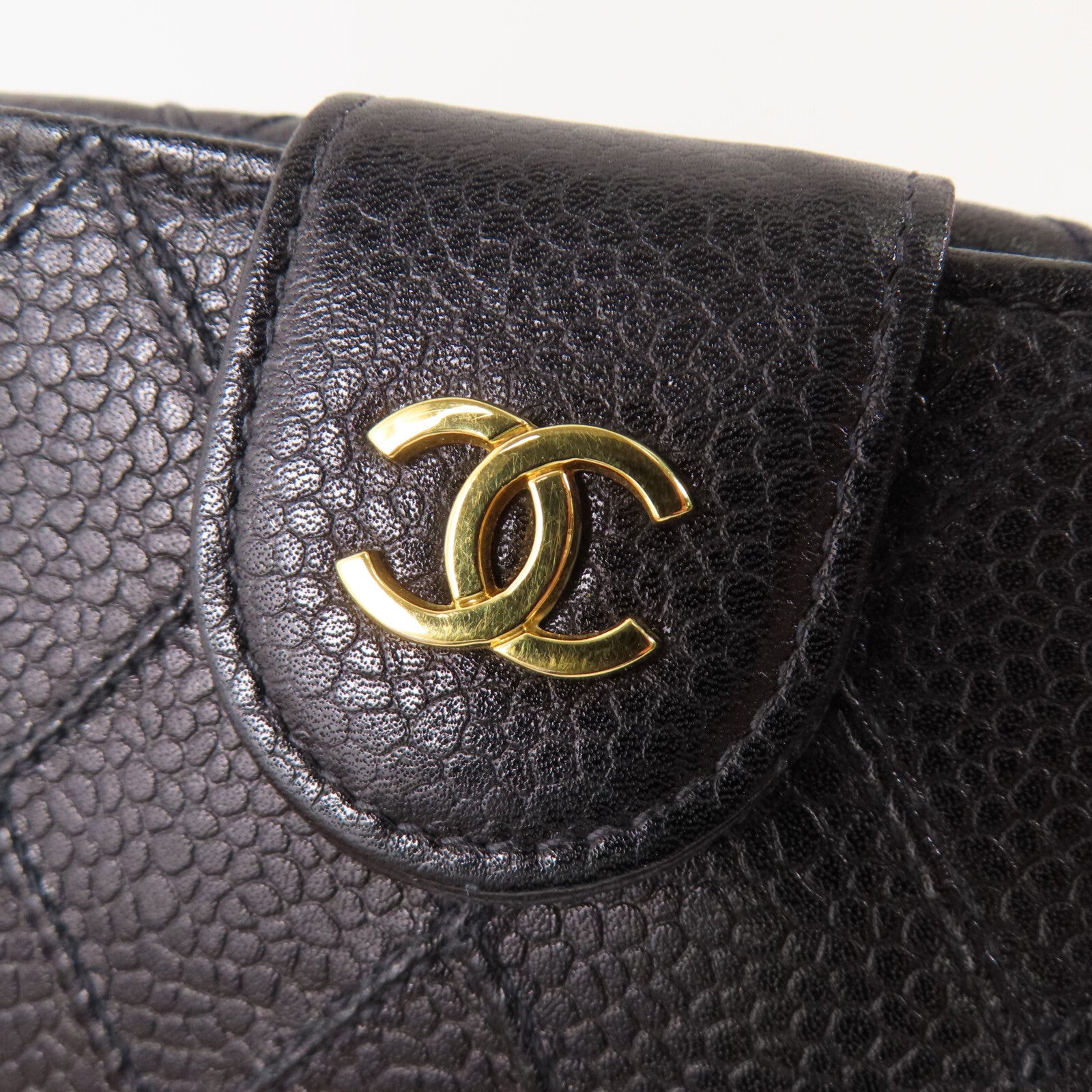 CHANEL 牛皮皮革Wallet金扣錢包