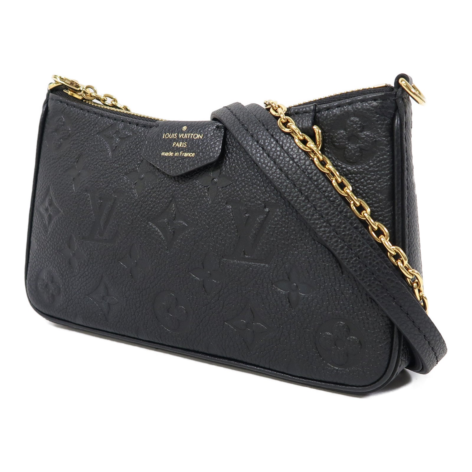 LOUIS VUITTON 【激減優惠】Monogram Empreinte Easy Pouch On Strap金扣肩背袋黑色