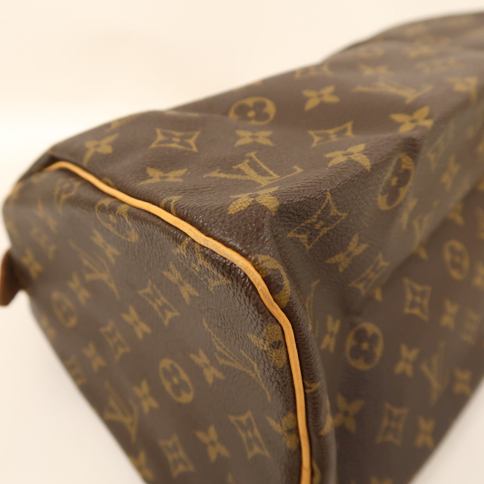 LOUIS VUITTON Monogram Speedy 30金扣手挽袋棕色