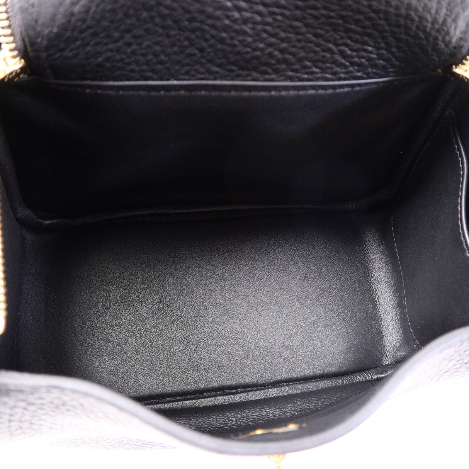 HERMES Clemence皮革Mini Lindy手挽肩背兩用袋Noir