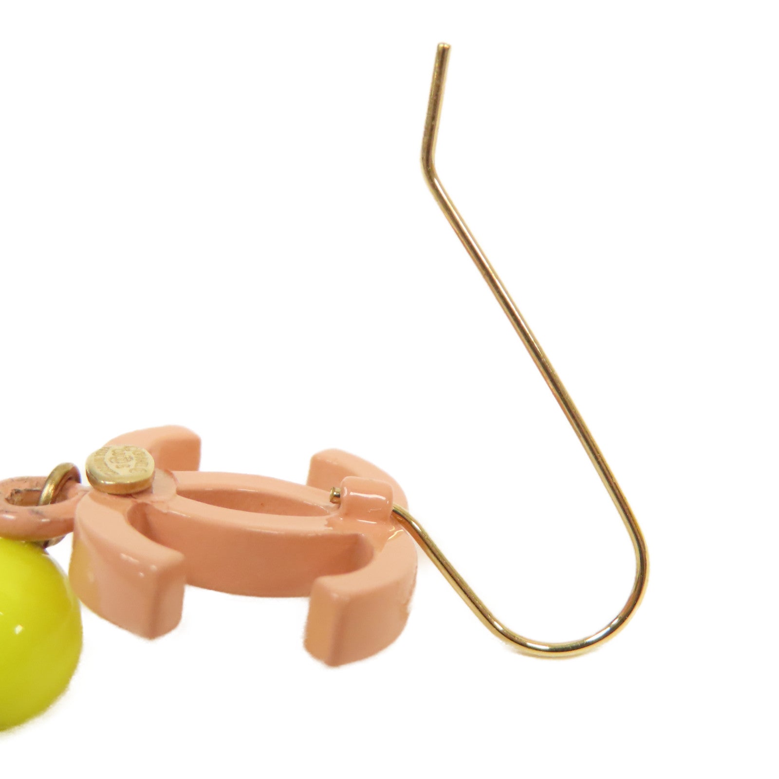 CHANEL PVC/金屬Earrings耳環粉紅色/黃色/金色