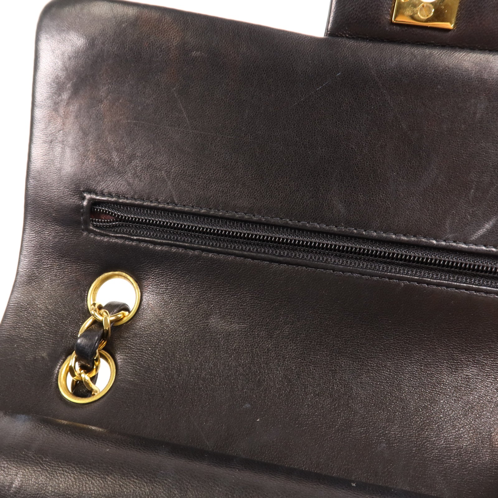 CHANEL 羊皮皮革Vintage Classic 11.12金扣鏈帶肩背袋